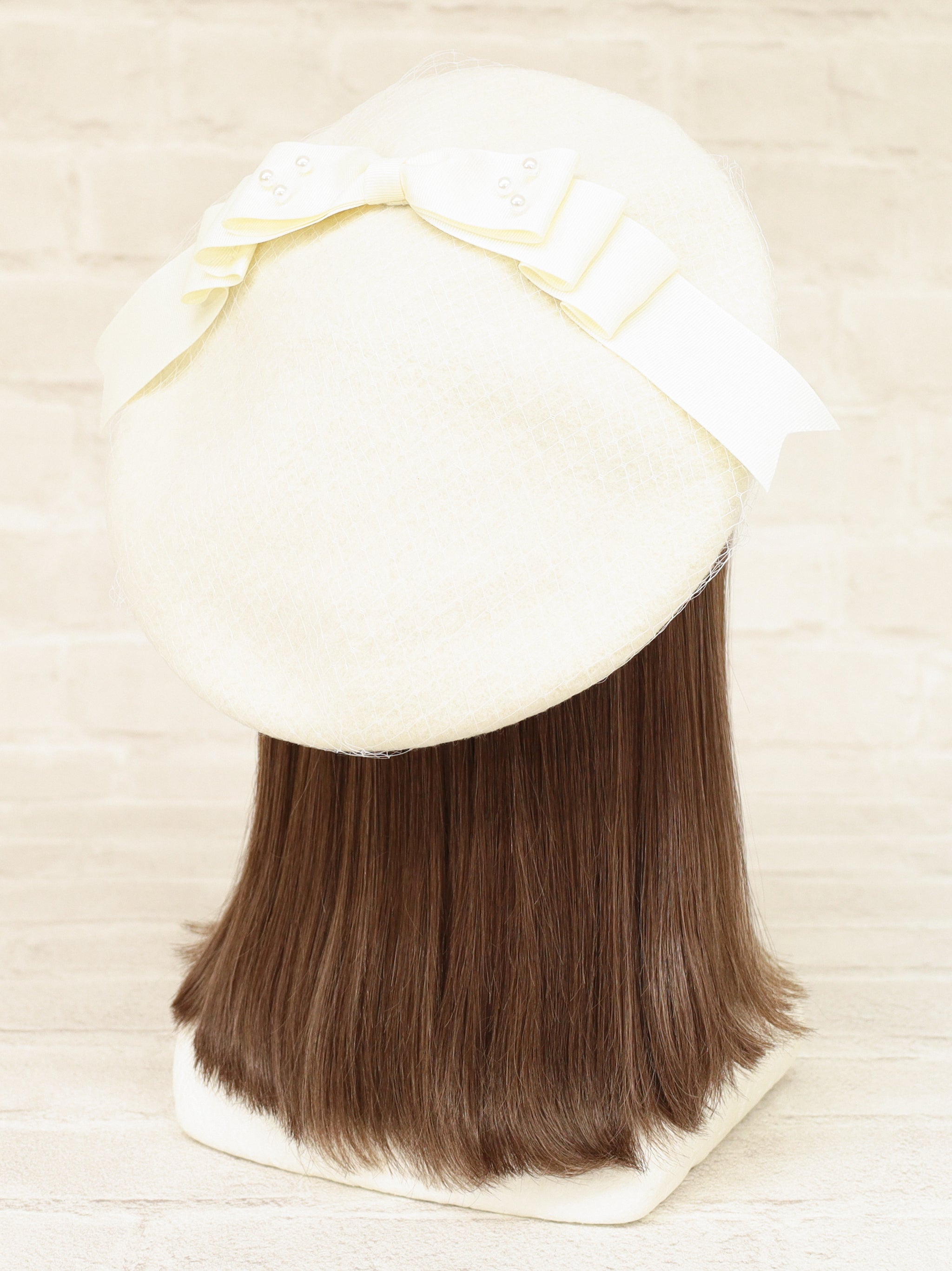 チュールリボン付フェルトベレー帽 アイボリー(Ivory) FREE |Amavel(アマベル)公式サイト