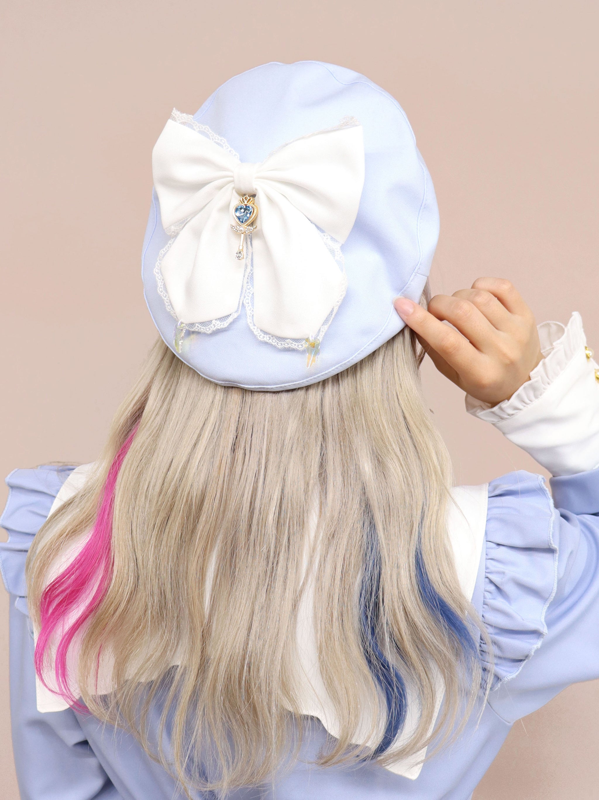 Magical Ribbon ベレー帽 サックス(SaxeBlue) FREE |Amavel(アマベル)公式サイト