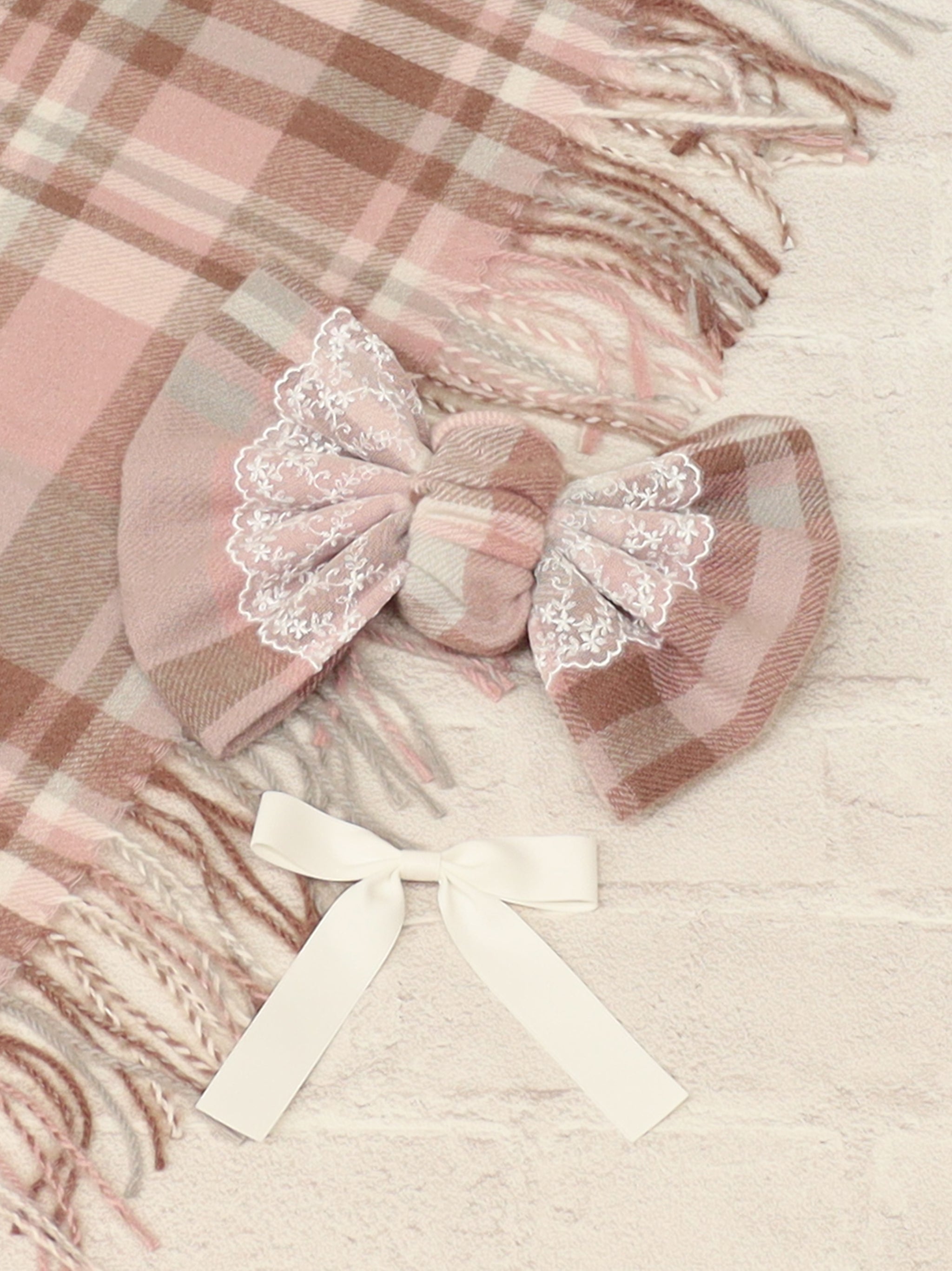 チェック柄リボンストール |Amavel(アマベル)公式サイト