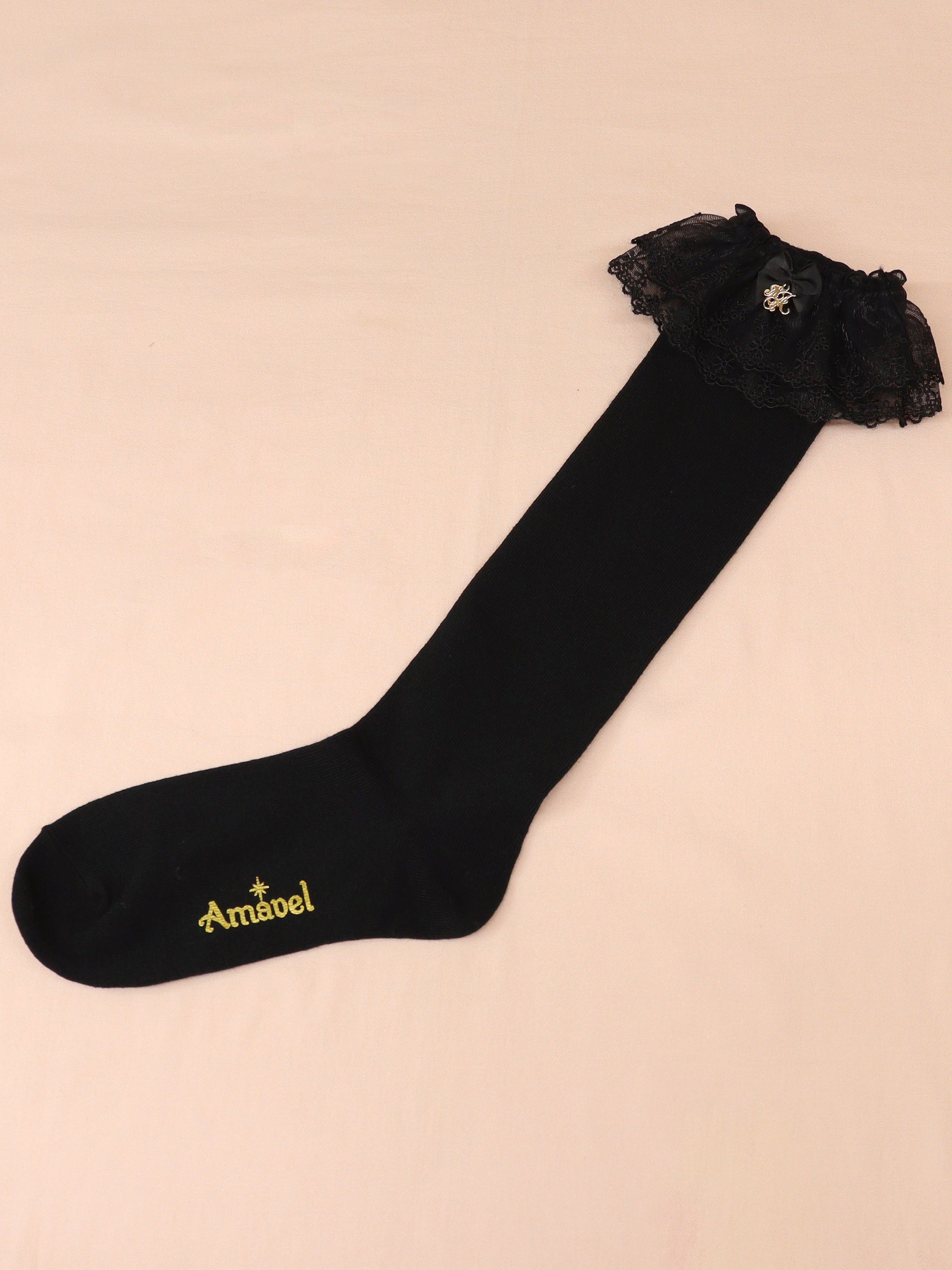 モノグラムチャーム付レースハイソックス |Amavel(アマベル)公式サイト