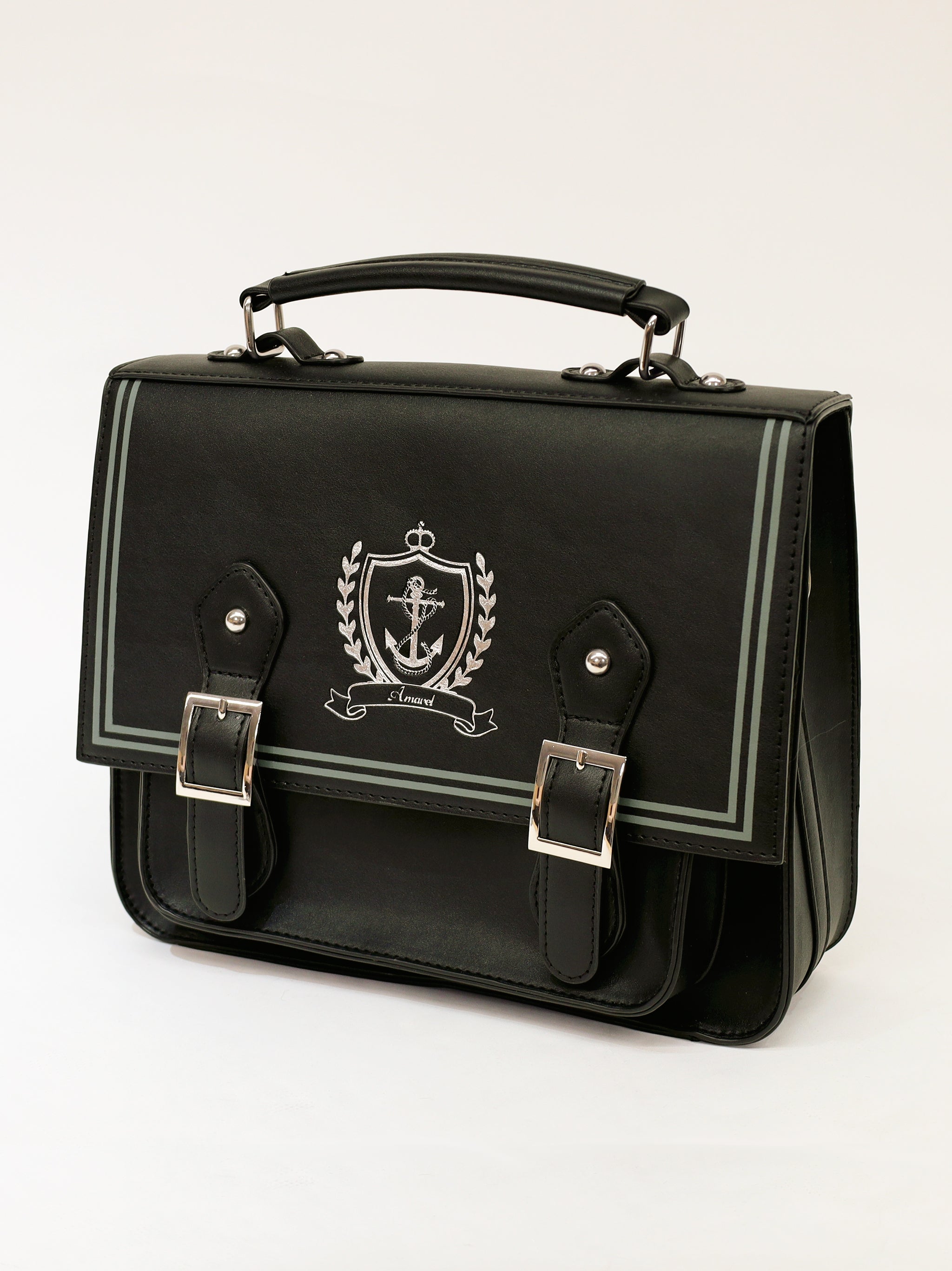セーラーエンブレムサッチェルバッグ ブラック(Black) FREE |Amavel(アマベル)公式サイト