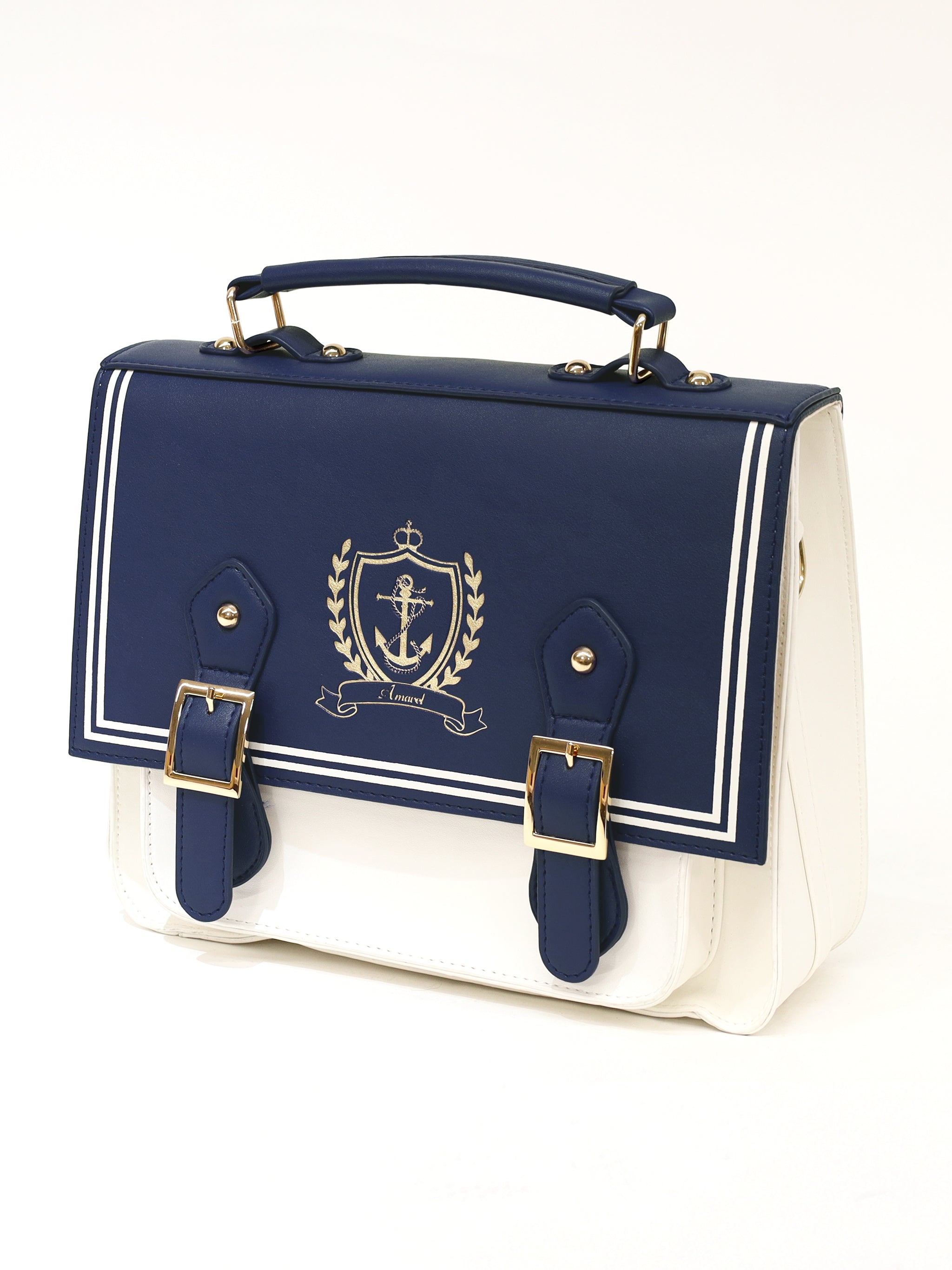セーラーエンブレムサッチェルバッグ ネイビー(Navy) FREE |Amavel(アマベル)公式サイト