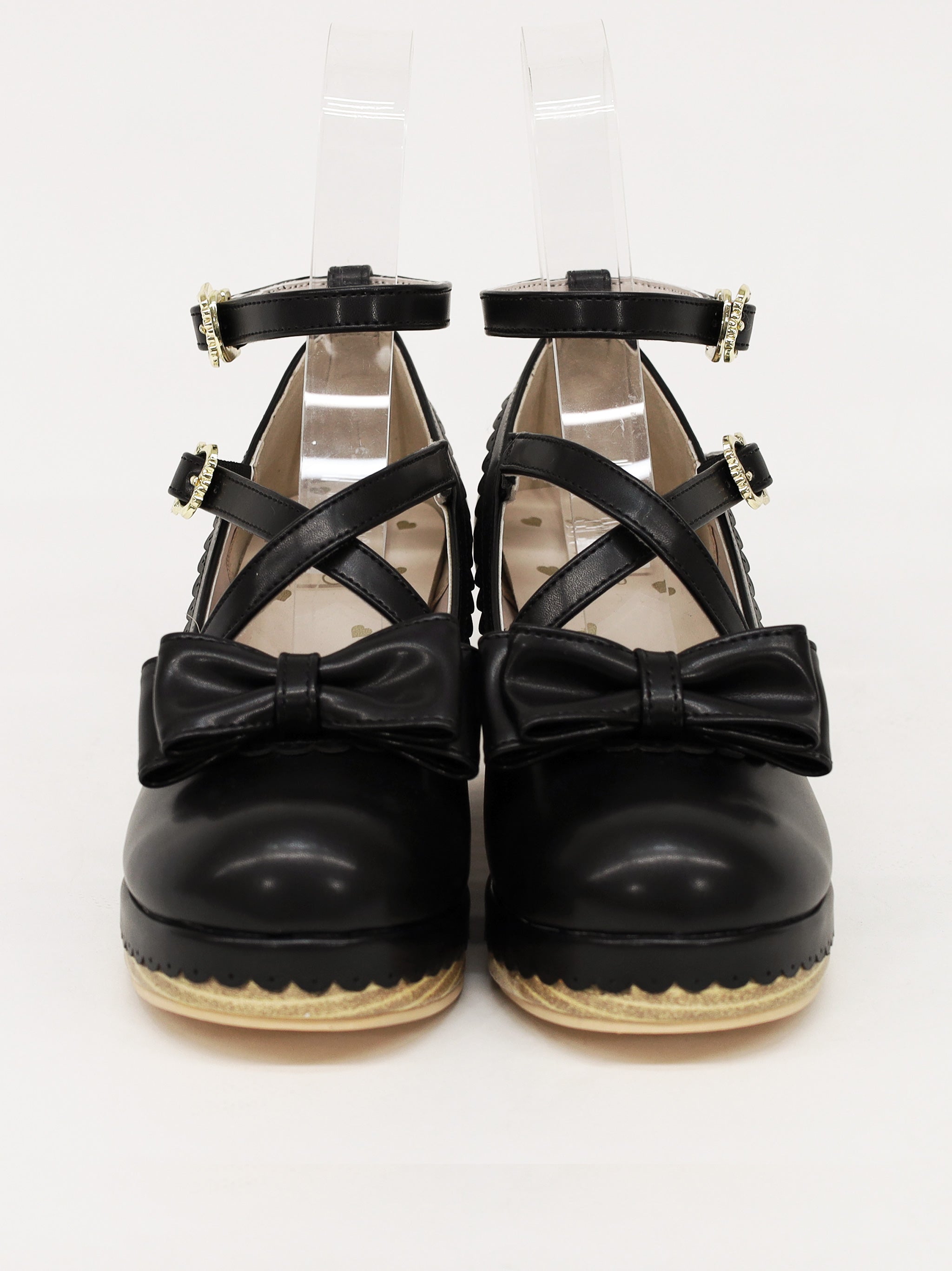 スカラップリボンウッドソールクロスパンプス |Amavel(アマベル)公式サイト