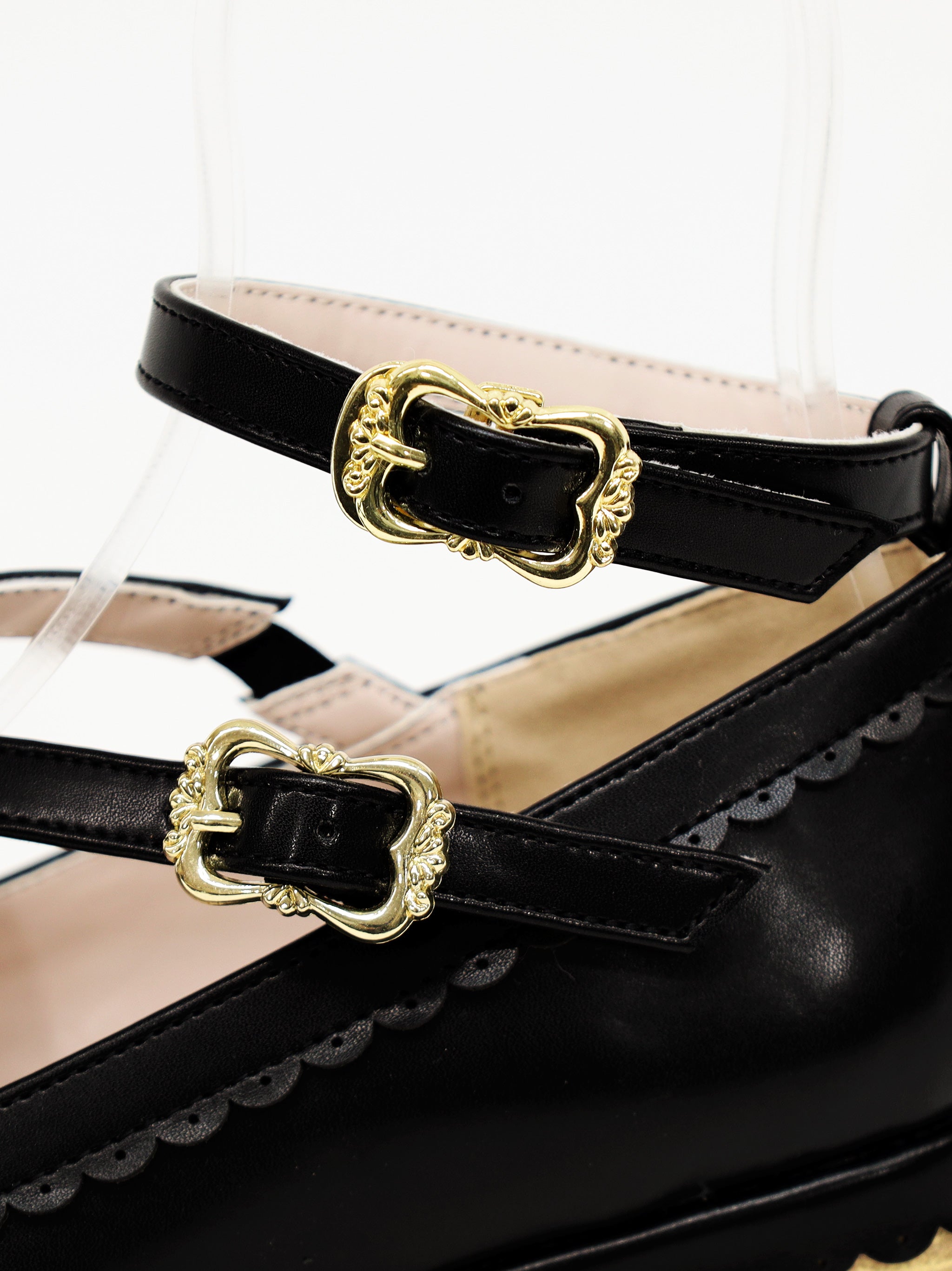 スカラップリボンウッドソールクロスパンプス |Amavel(アマベル)公式サイト