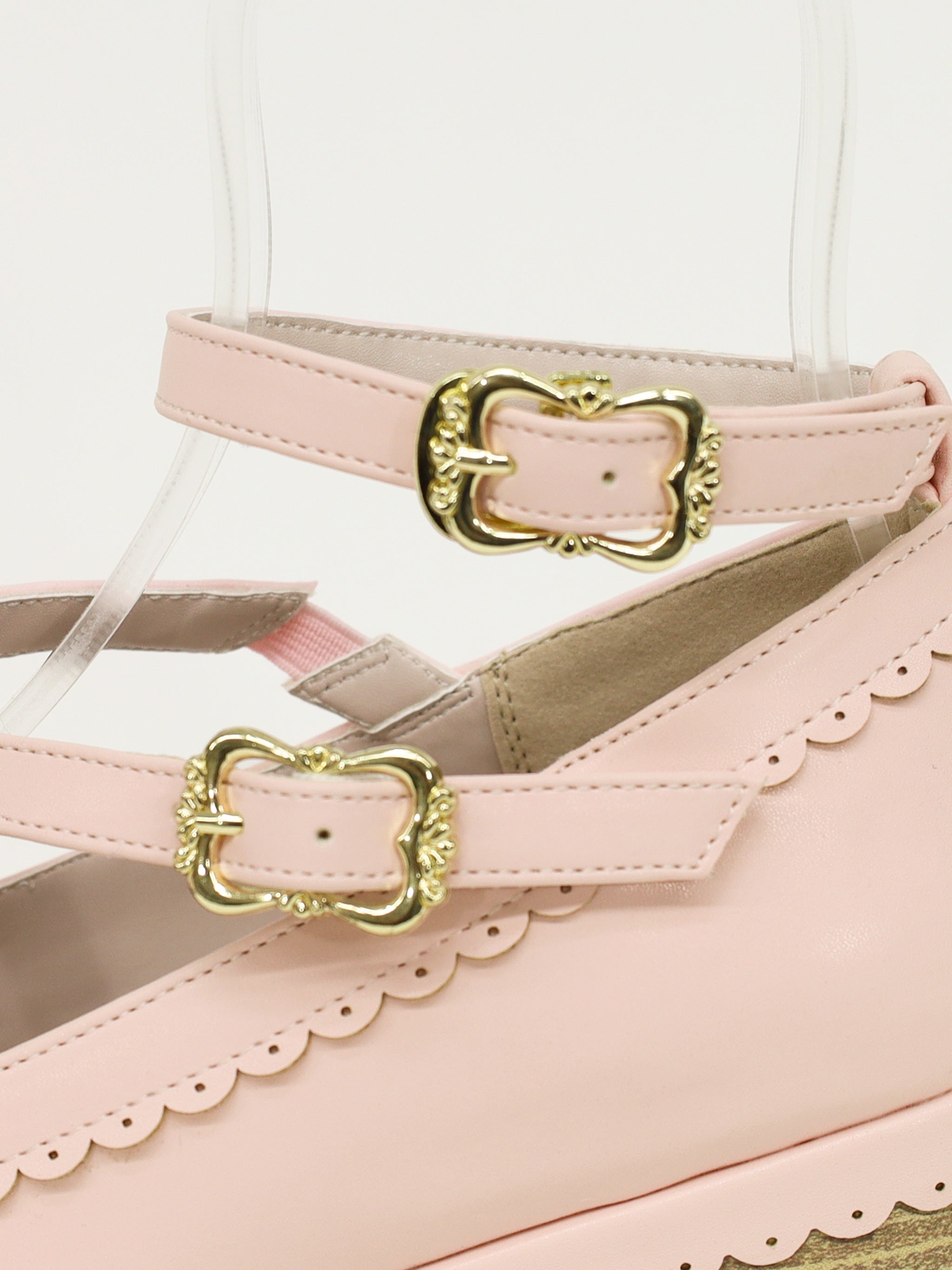 スカラップリボンウッドソールクロスパンプス |Amavel(アマベル)公式サイト