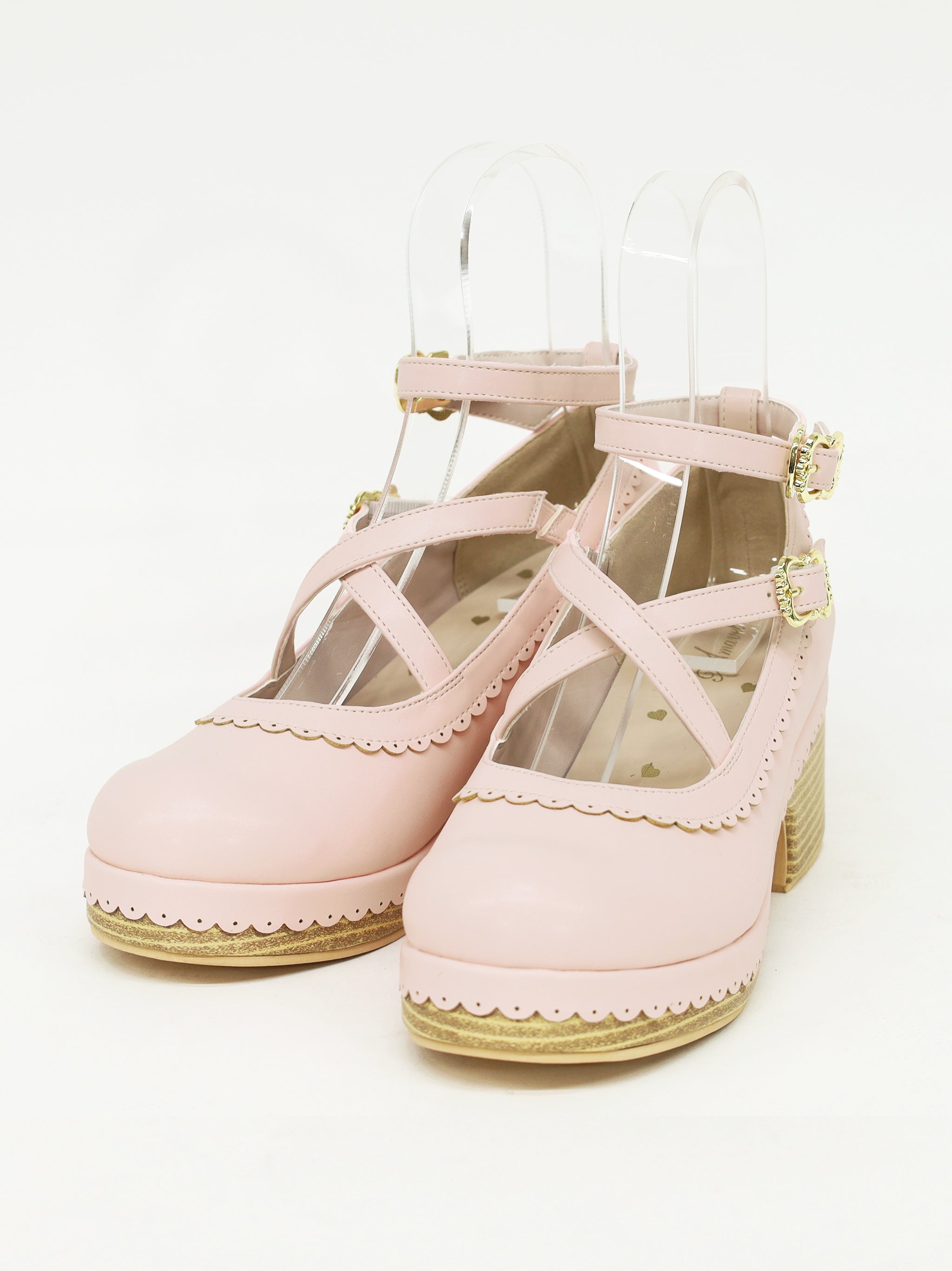 スカラップリボンウッドソールクロスパンプス |Amavel(アマベル)公式サイト