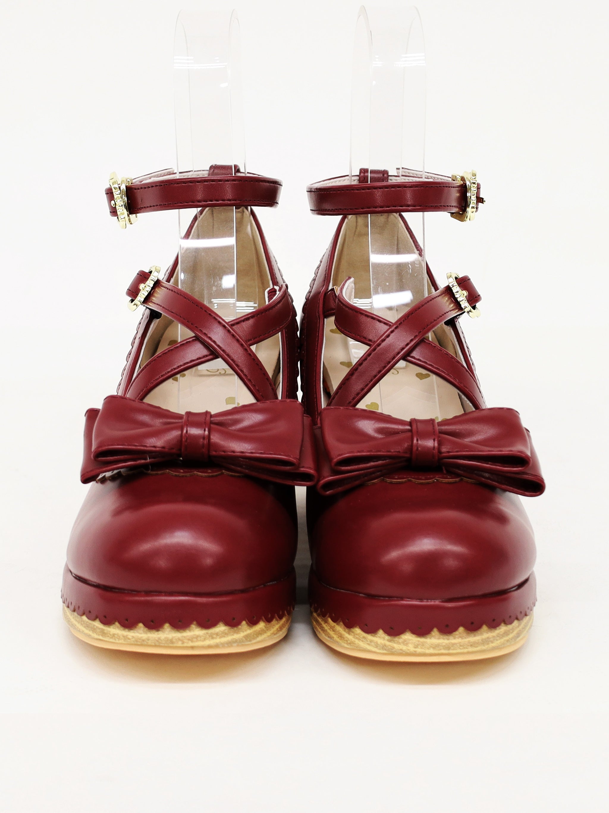 スカラップリボンウッドソールクロスパンプス |Amavel(アマベル)公式サイト