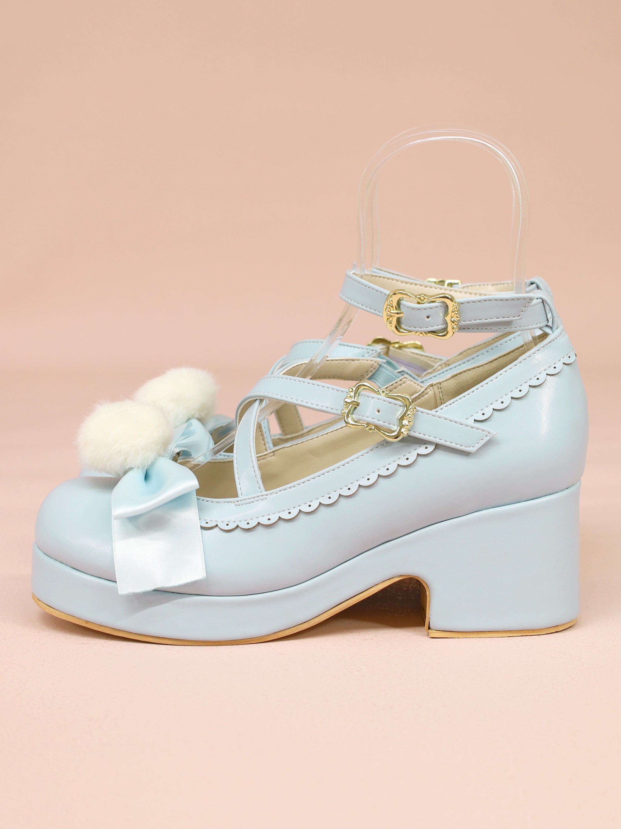 ファーリボン付クロスパンプス |Amavel(アマベル)公式サイト