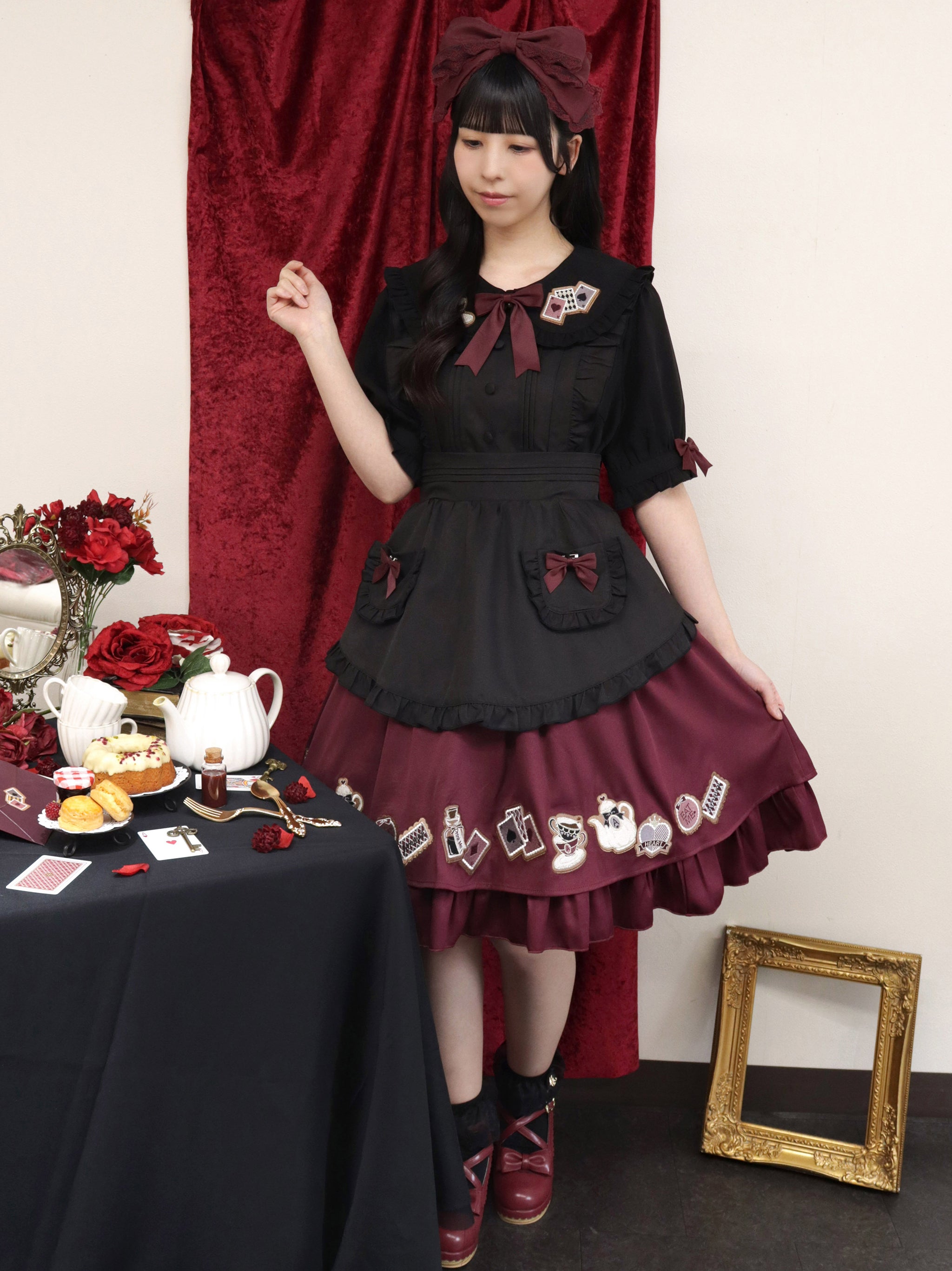 【メンバーズセール対象】Märchen TeaParty ジャンパースカート ボルドー(Bordeaux) FREE |Amavel(アマベル)公式サイト