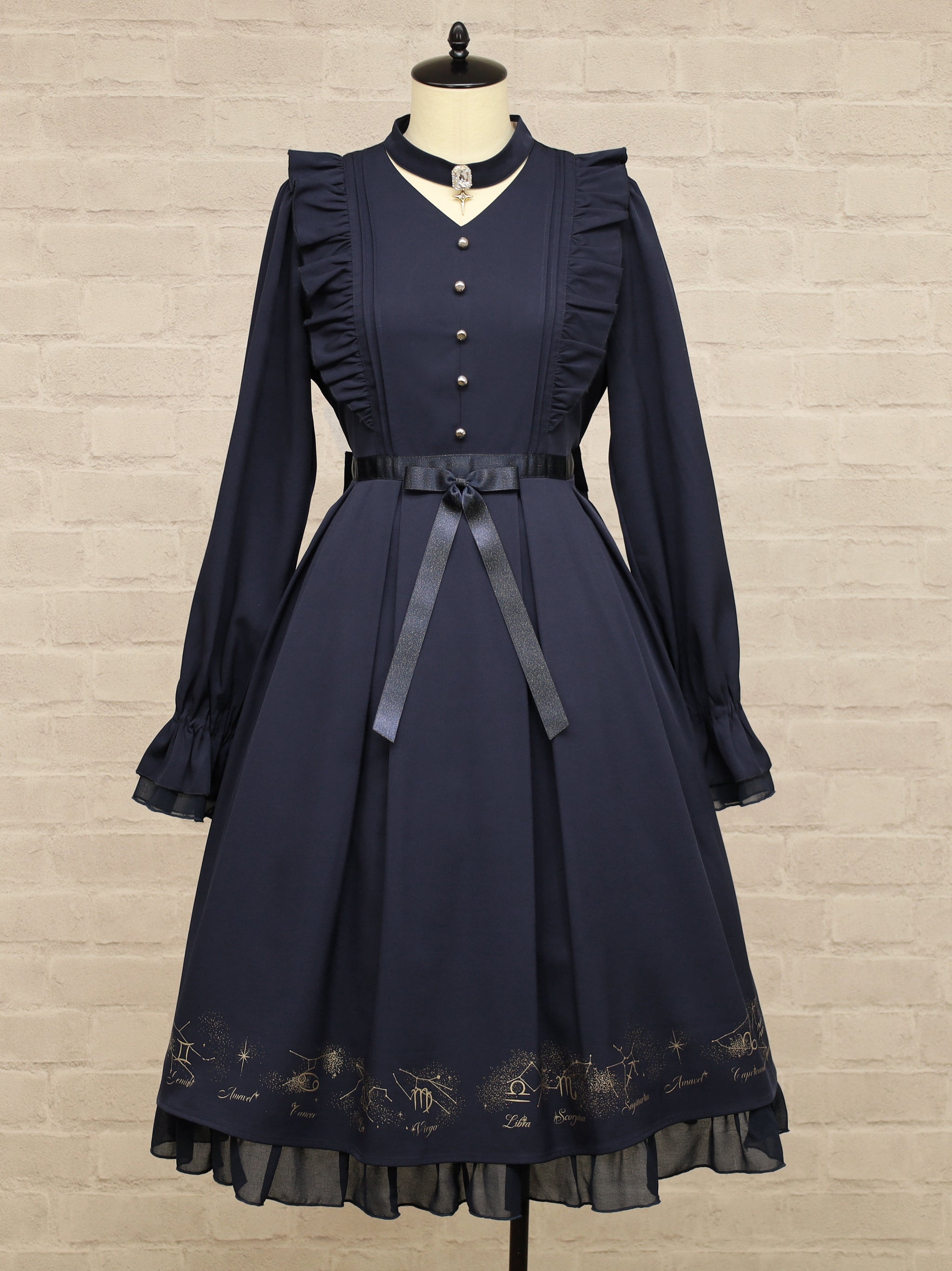 Starry Jem ミドル丈ワンピース ネイビー(Navy) FREE |Amavel(アマベル)公式サイト