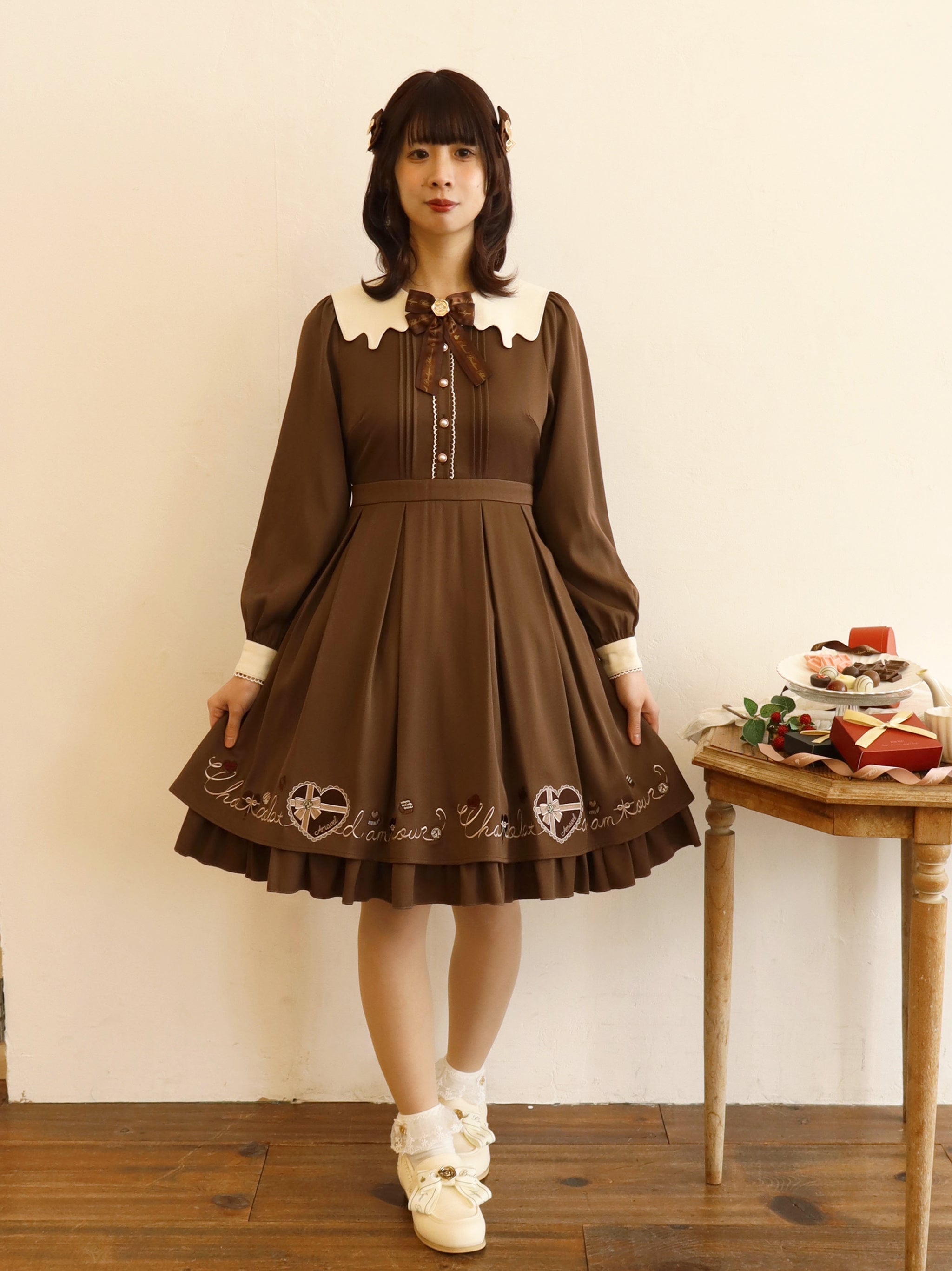 Chocolate D'amour ワンピース ブラウン(Brown) FREE |Amavel(アマベル)公式サイト