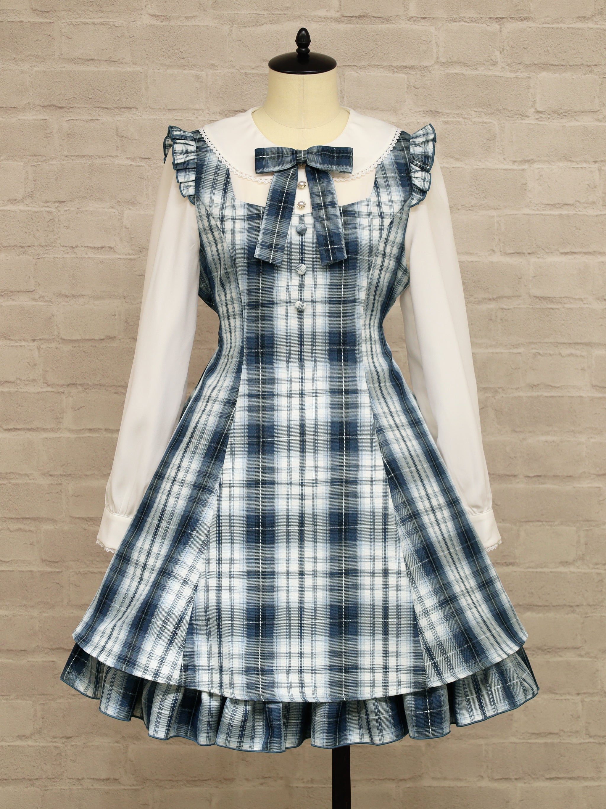 Sweet Plaid ワンピース ブルー(Blue) FREE |Amavel(アマベル)公式サイト