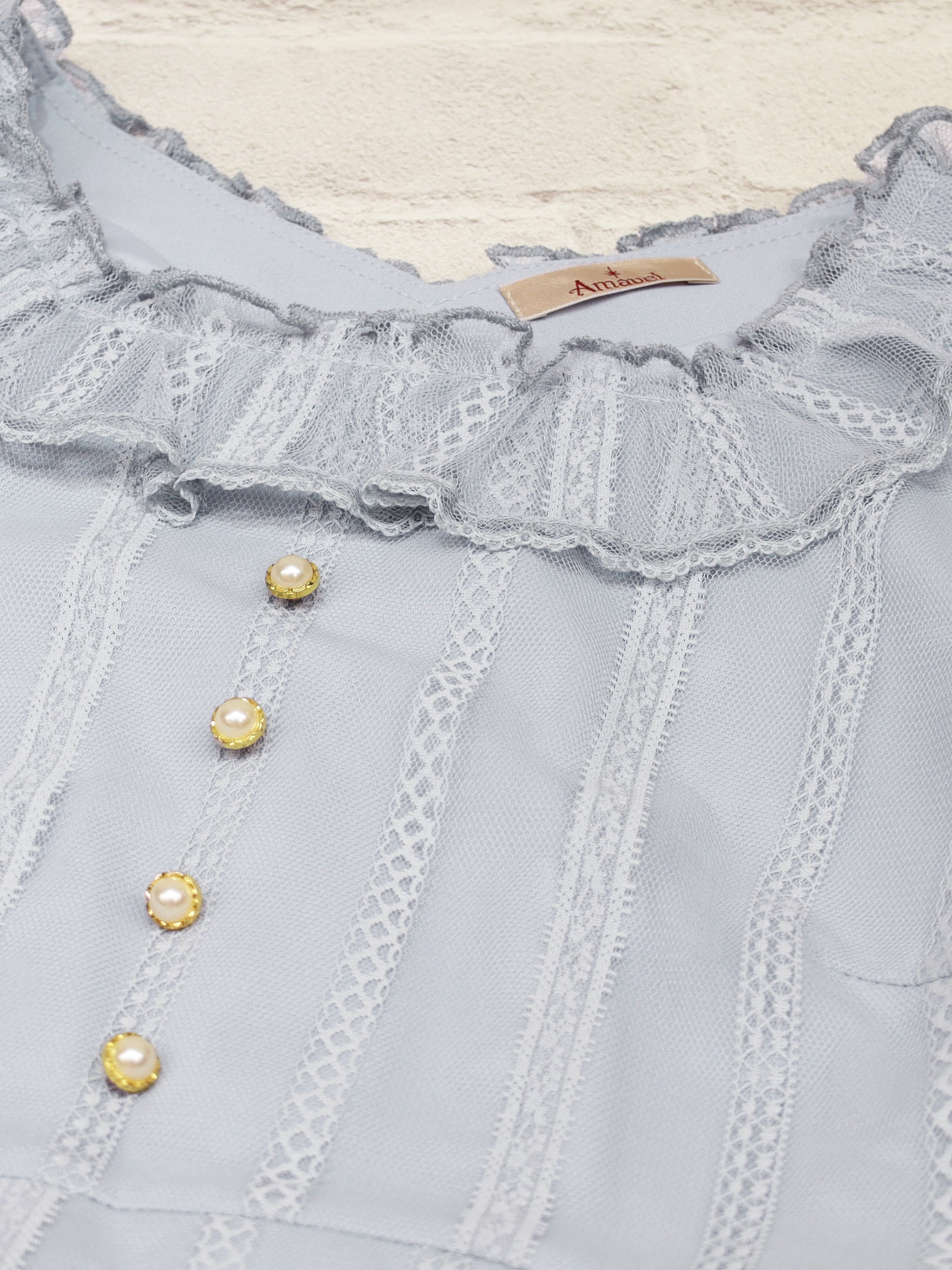 ストライプレースフリルワンピース |Amavel(アマベル)公式サイト