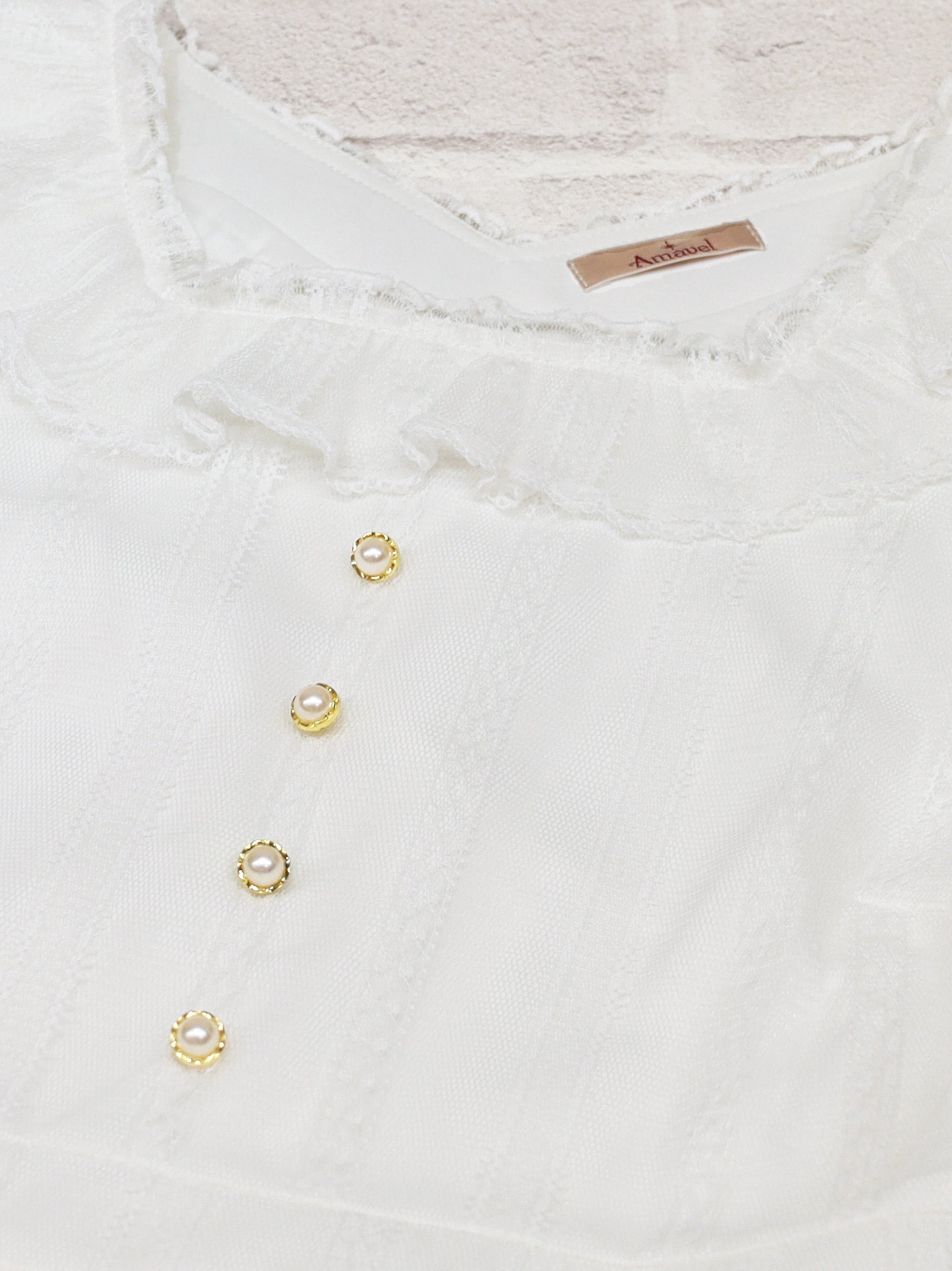 ストライプレースフリルワンピース |Amavel(アマベル)公式サイト