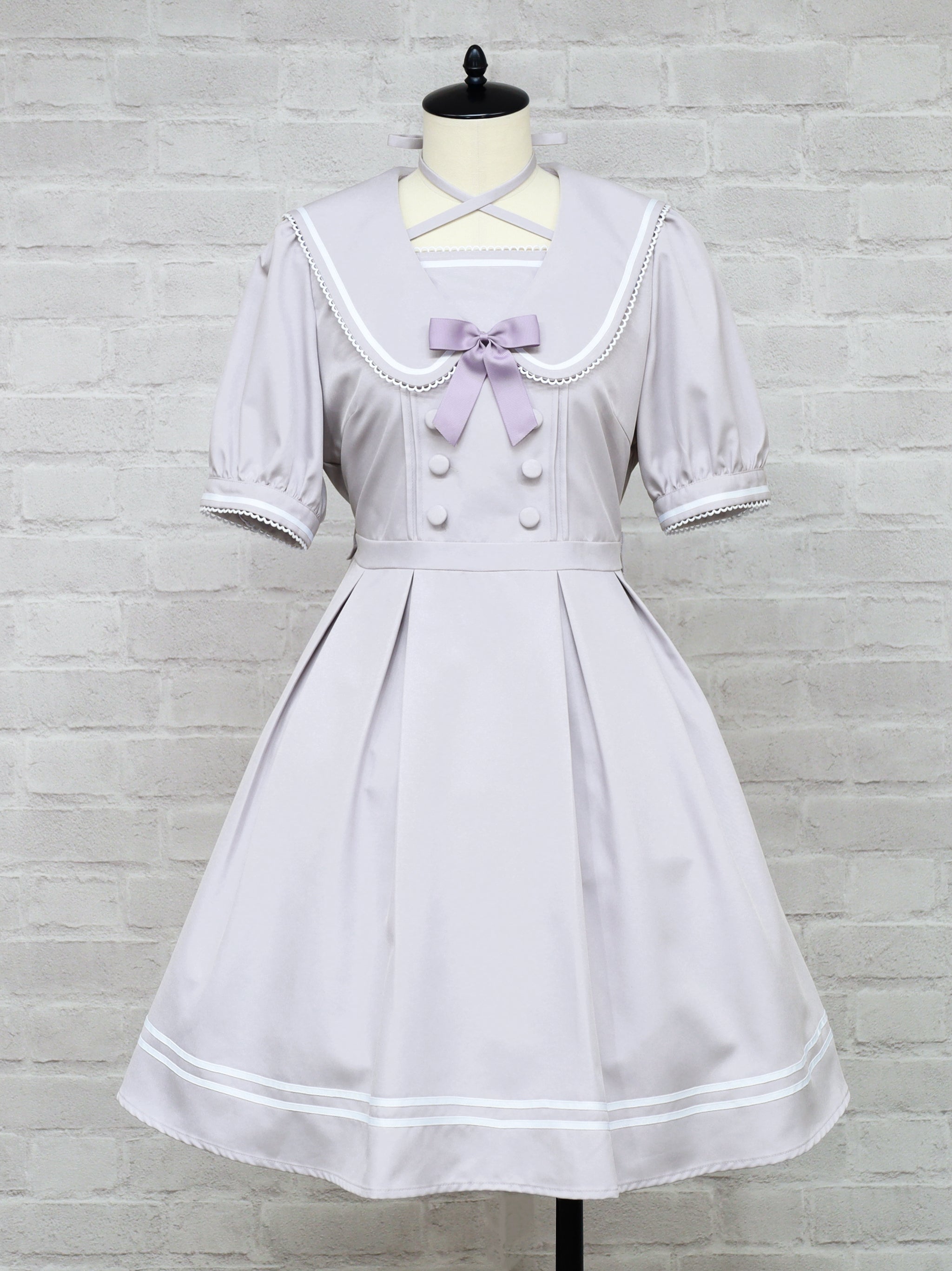 クロスリボンセーラーワンピース ラベンダー(Lavender) FREE |Amavel(アマベル)公式サイト