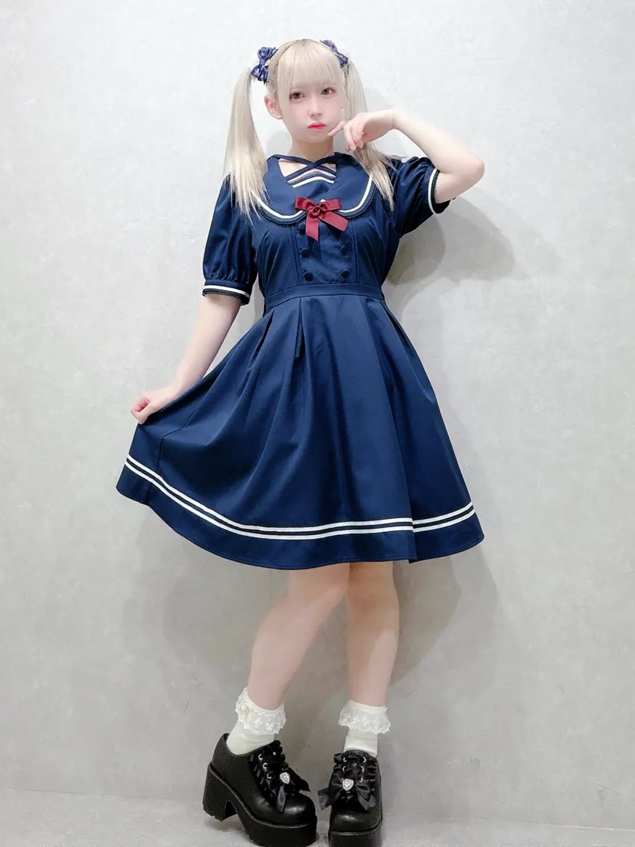 クロスリボンセーラーワンピース