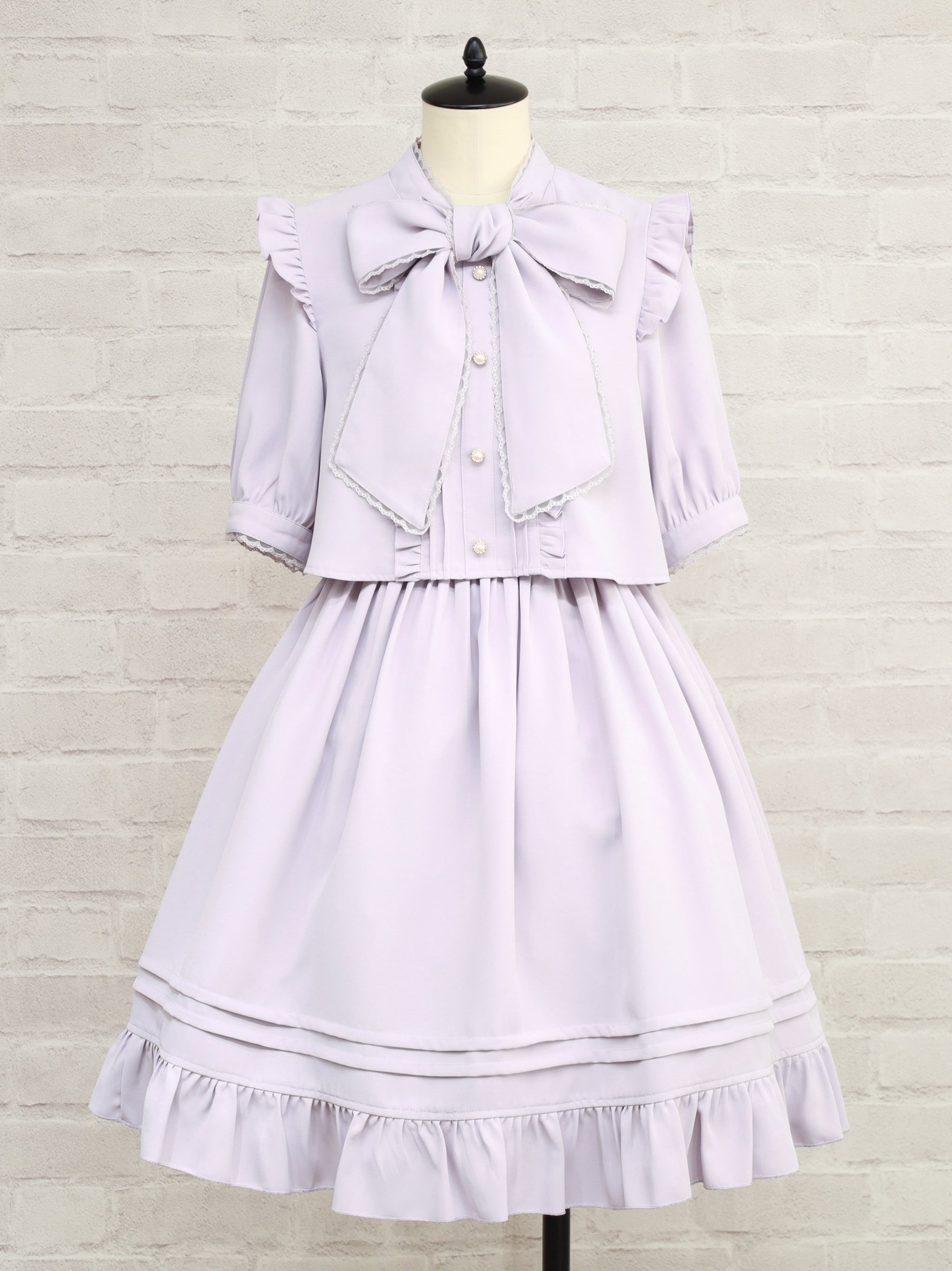 Pretty Frill ボウタイワンピース ラベンダー(Lavender) FREE |Amavel(アマベル)公式サイト