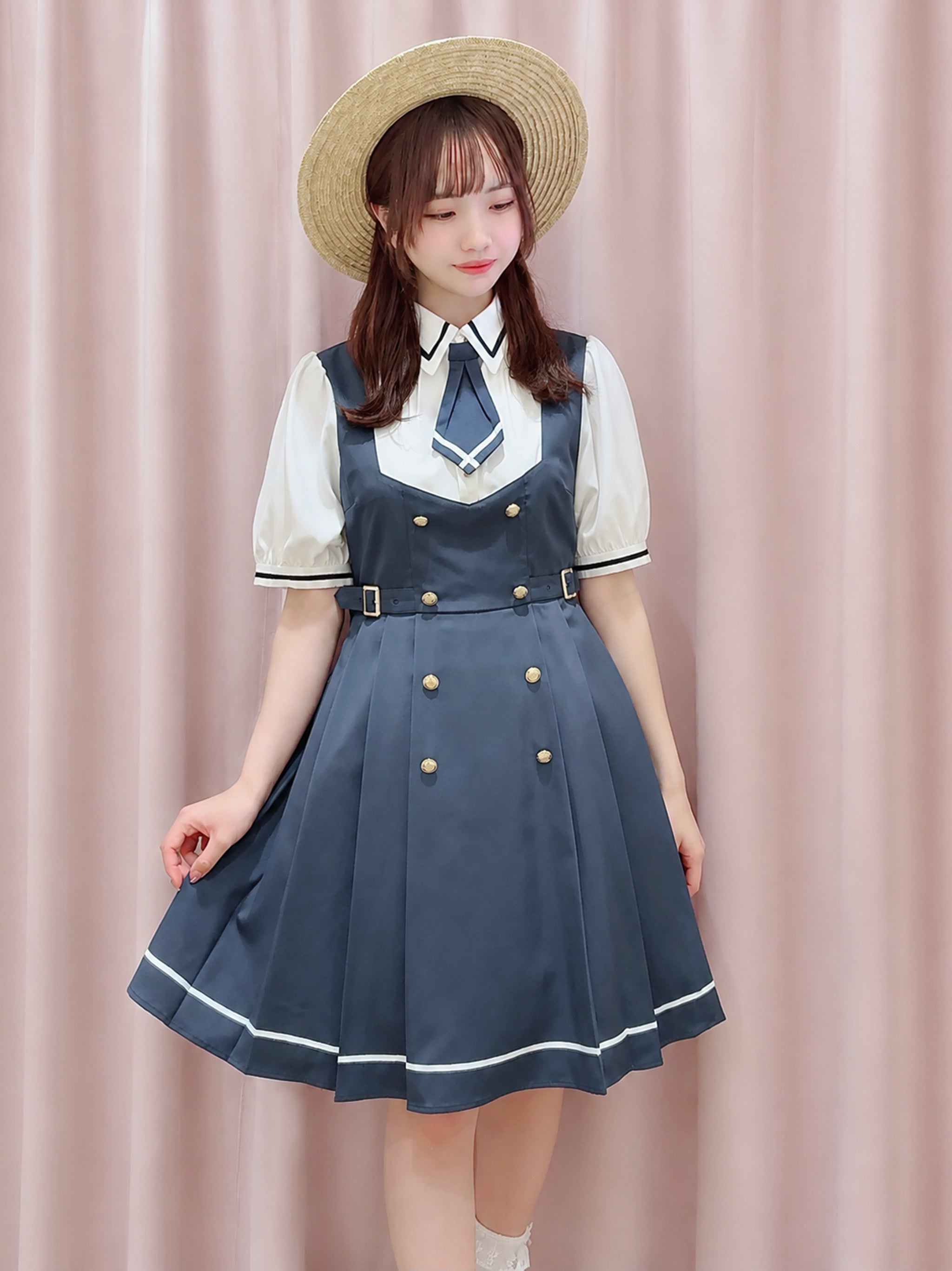 Preppy Line ネクタイ付きワンピース