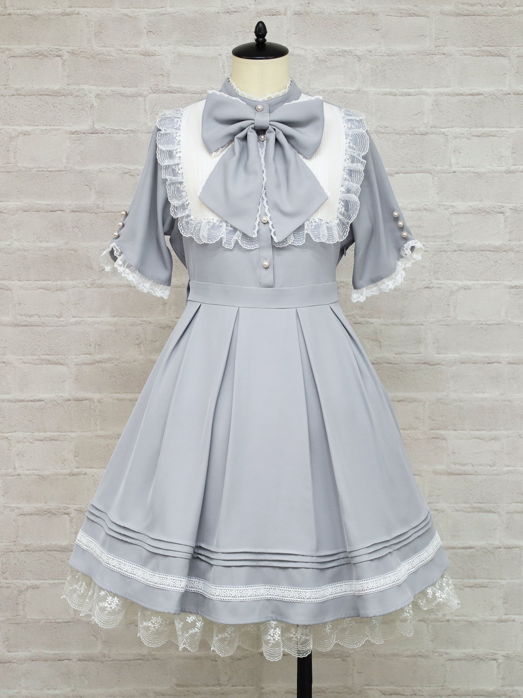 Lace Belle バイカラーワンピース