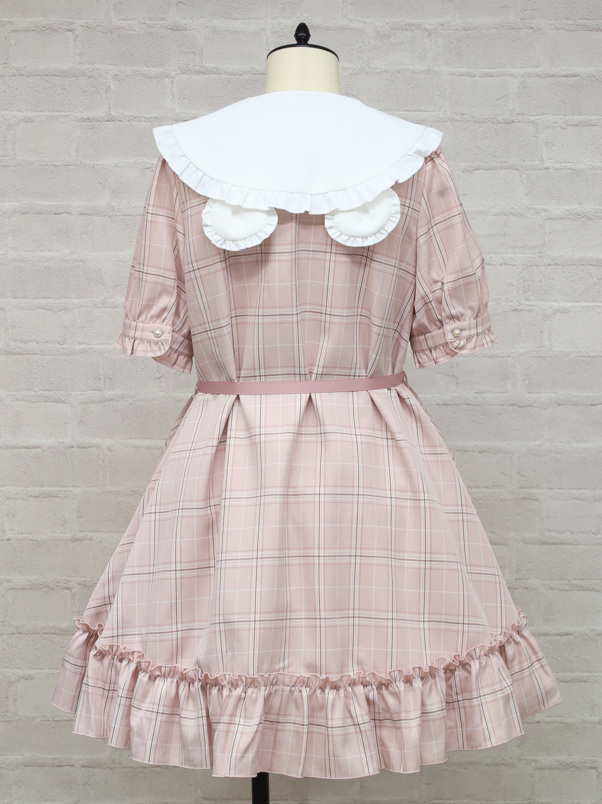 【メンバーズセール対象】Teddy Check Aラインワンピース