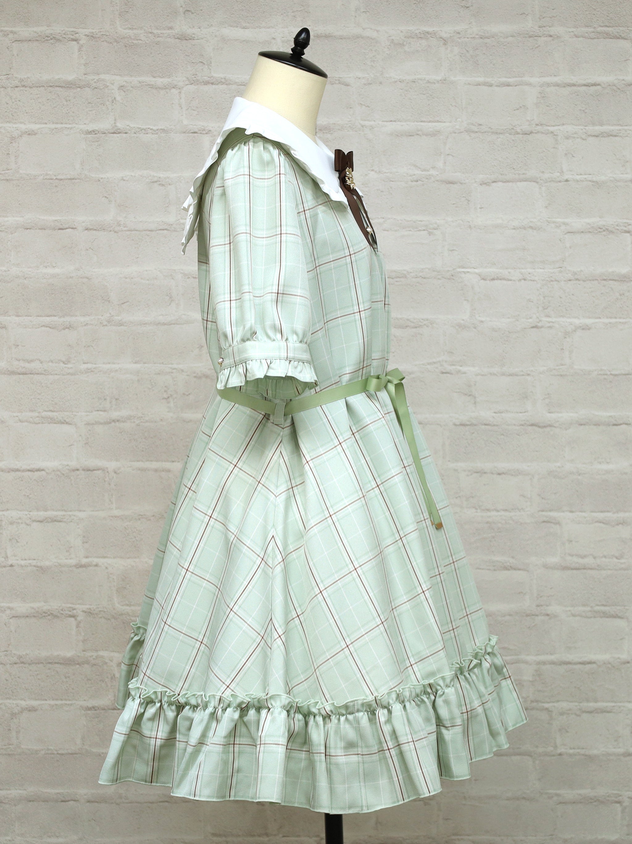 【メンバーズセール対象】Teddy Check Aラインワンピース