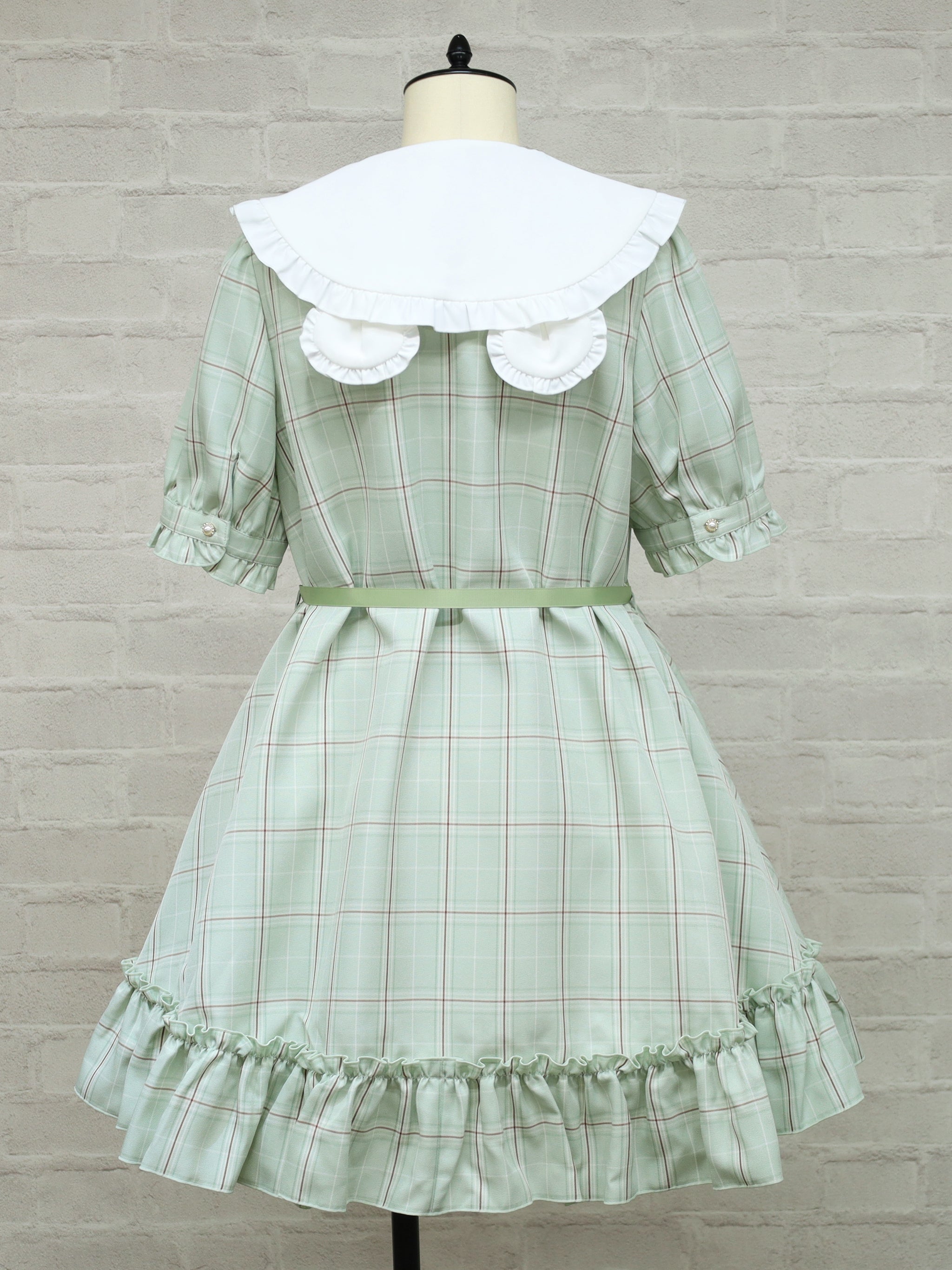 【メンバーズセール対象】Teddy Check Aラインワンピース