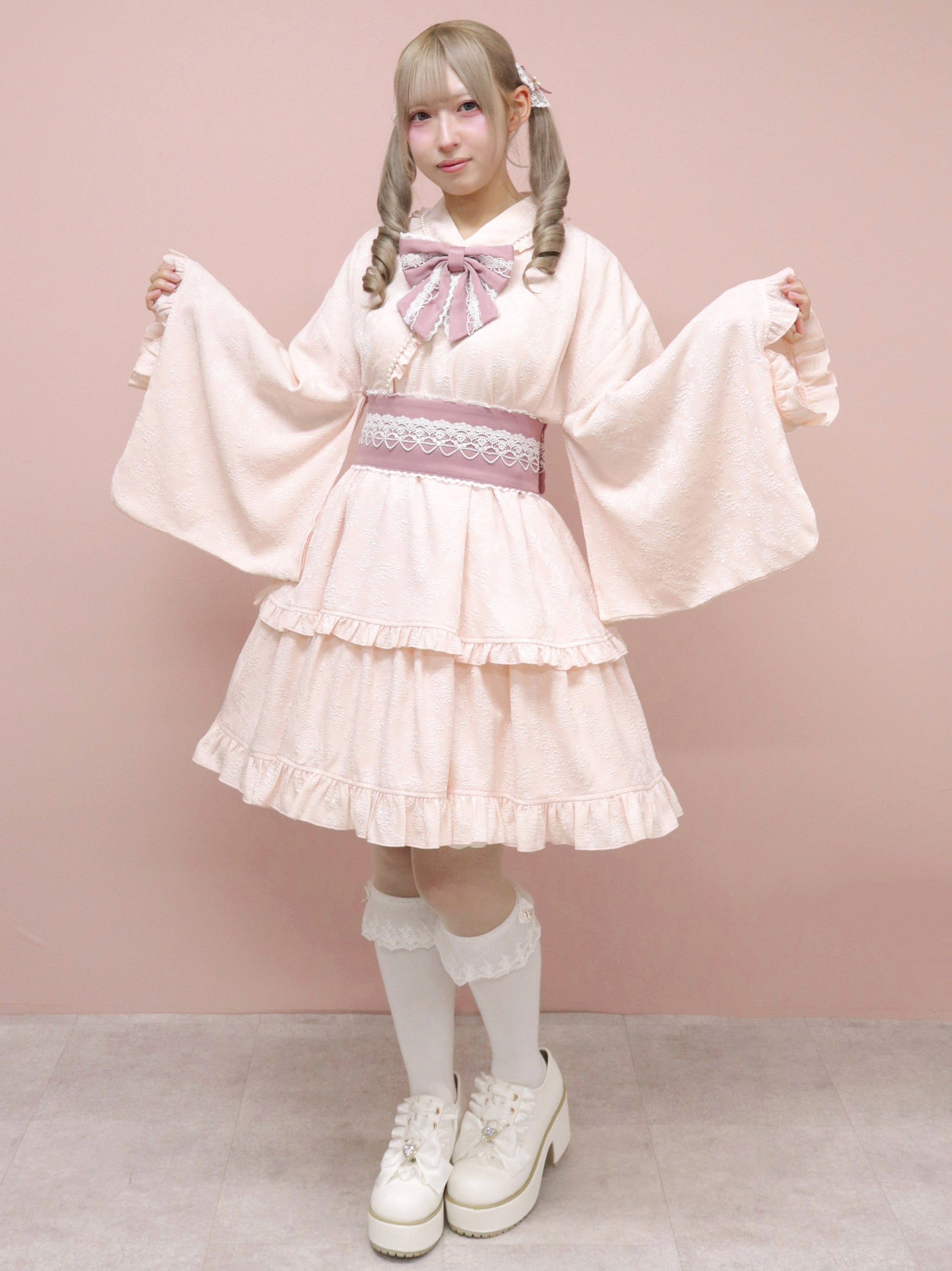 【メンバーズセール対象】はなてまり浴衣ワンピース ピンク(Pink) FREE |Amavel(アマベル)公式サイト