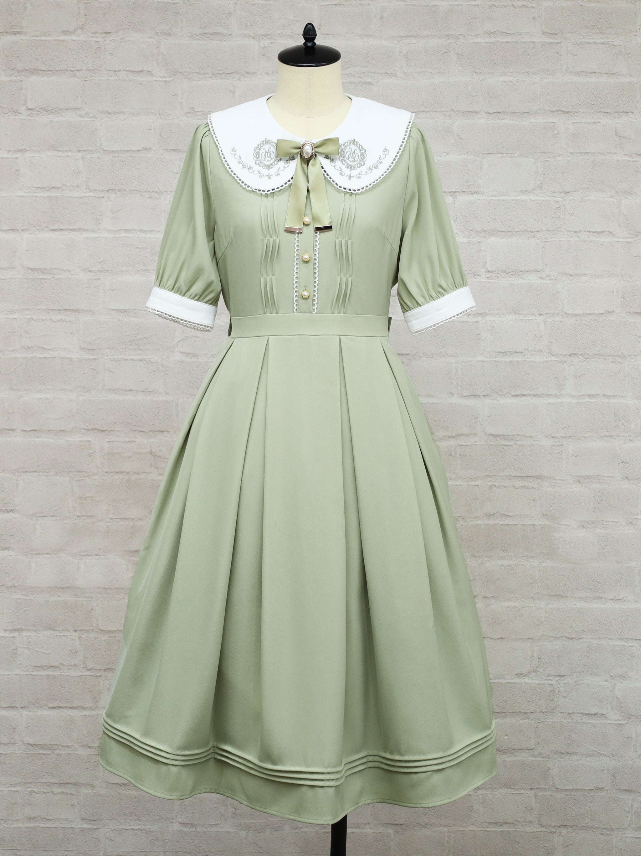 Nobie Crest ミドル丈ワンピース ミントグリーン(Mint Green) FREE |Amavel(アマベル)公式サイト