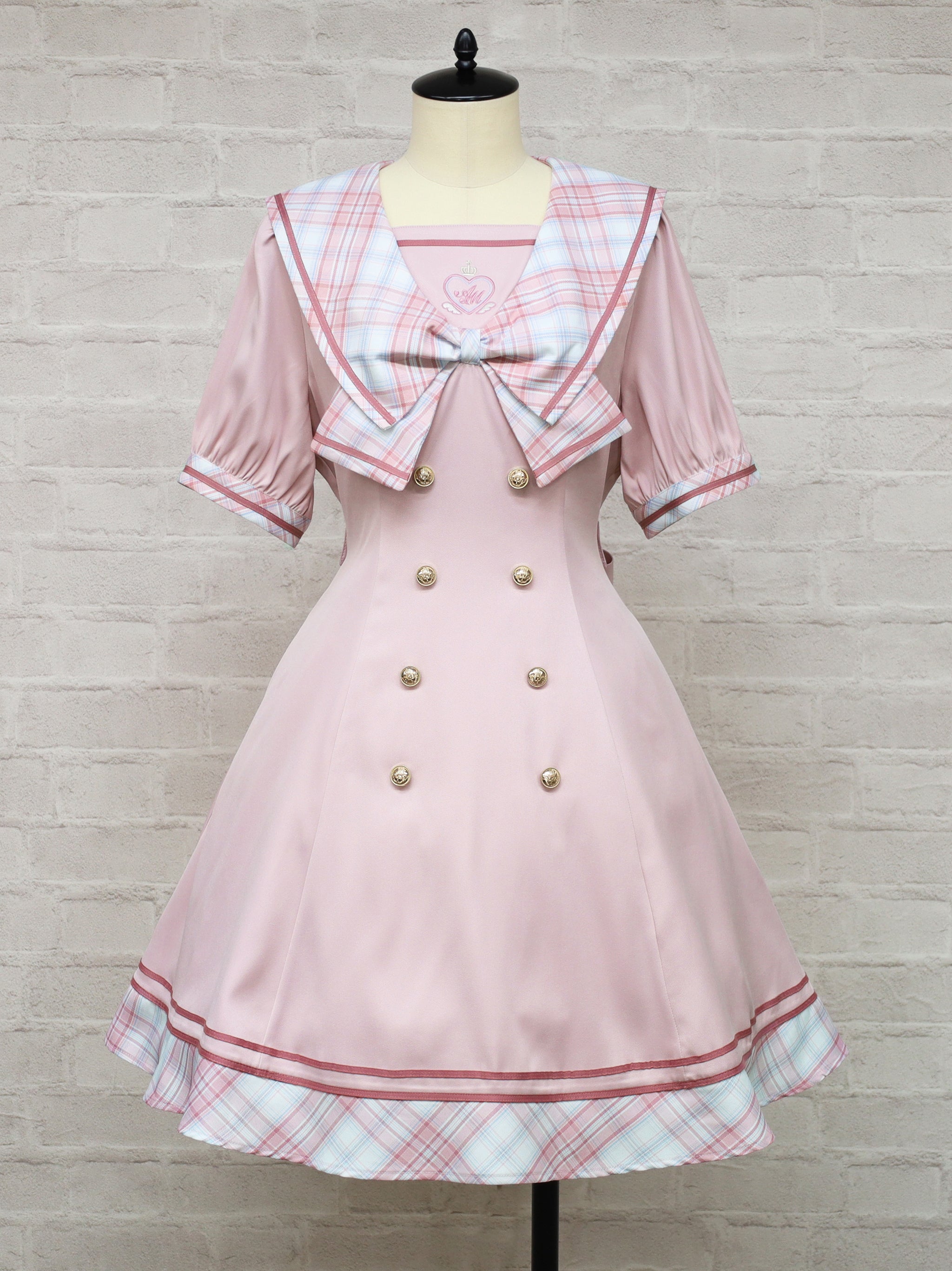 Candy Ribbon セーラーワンピース ピンク(Pink) FREE |Amavel(アマベル)公式サイト