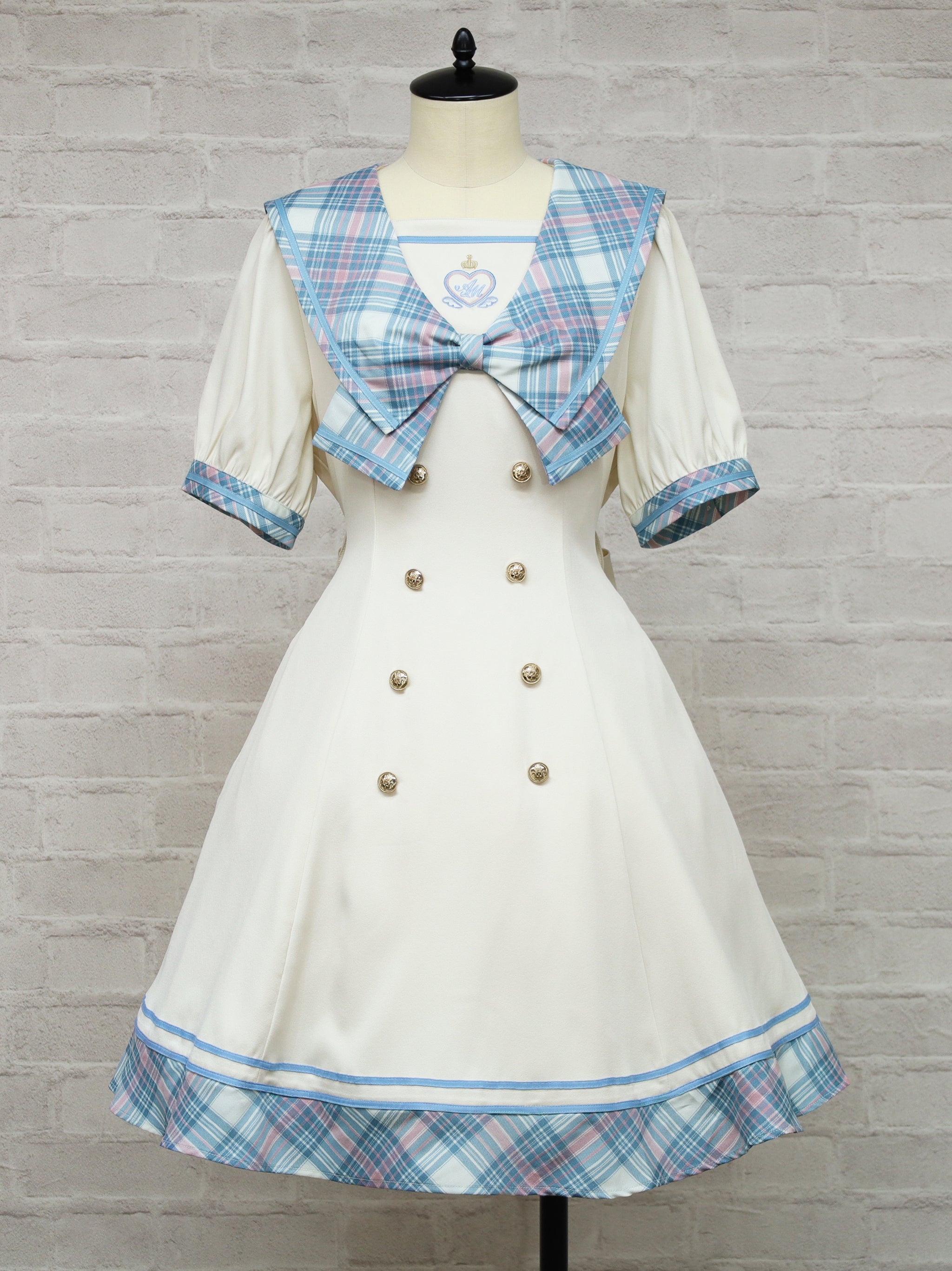 Candy Ribbon セーラーワンピース アイボリー(Ivory) FREE |Amavel(アマベル)公式サイト