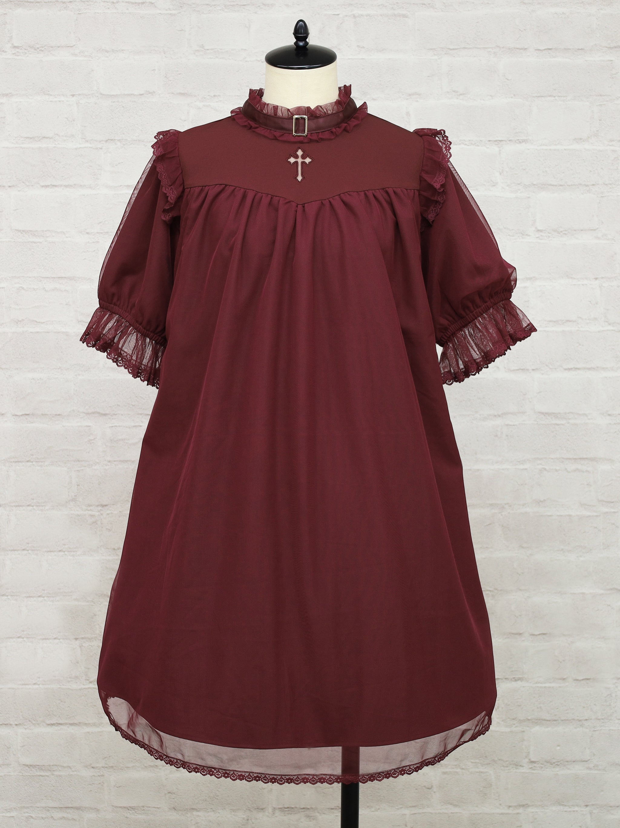 Rosary Veil Aラインワンピース ボルドー(Bordeaux) FREE |Amavel(アマベル)公式サイト