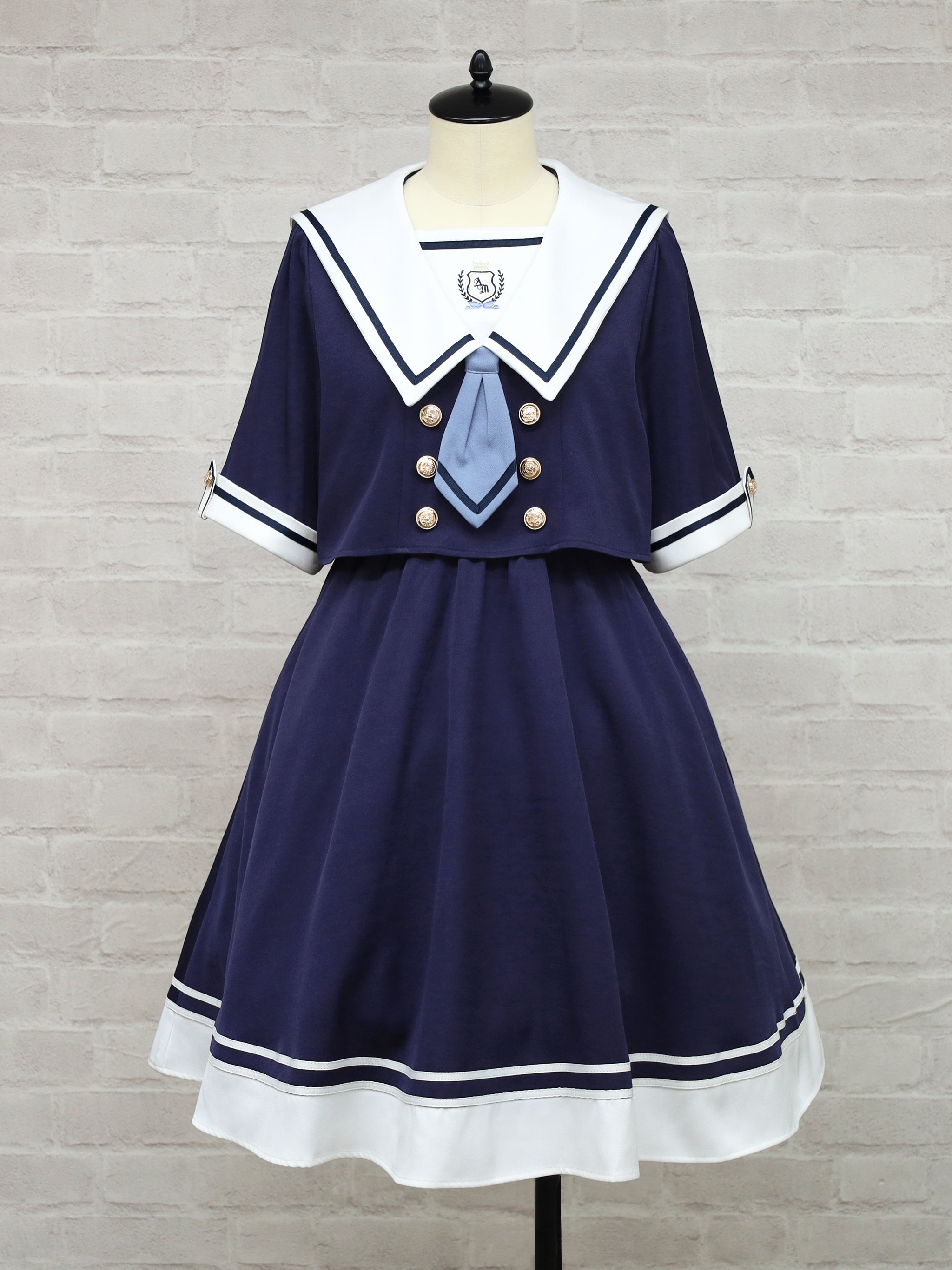 Crown Girl セットアップ風セーラーワンピース ネイビー(Navy) FREE |Amavel(アマベル)公式サイト