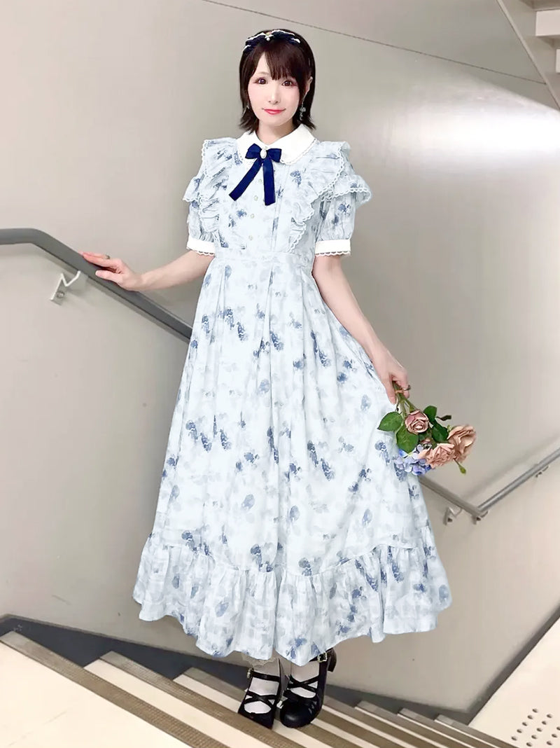 Girly Flower ロング丈ワンピース