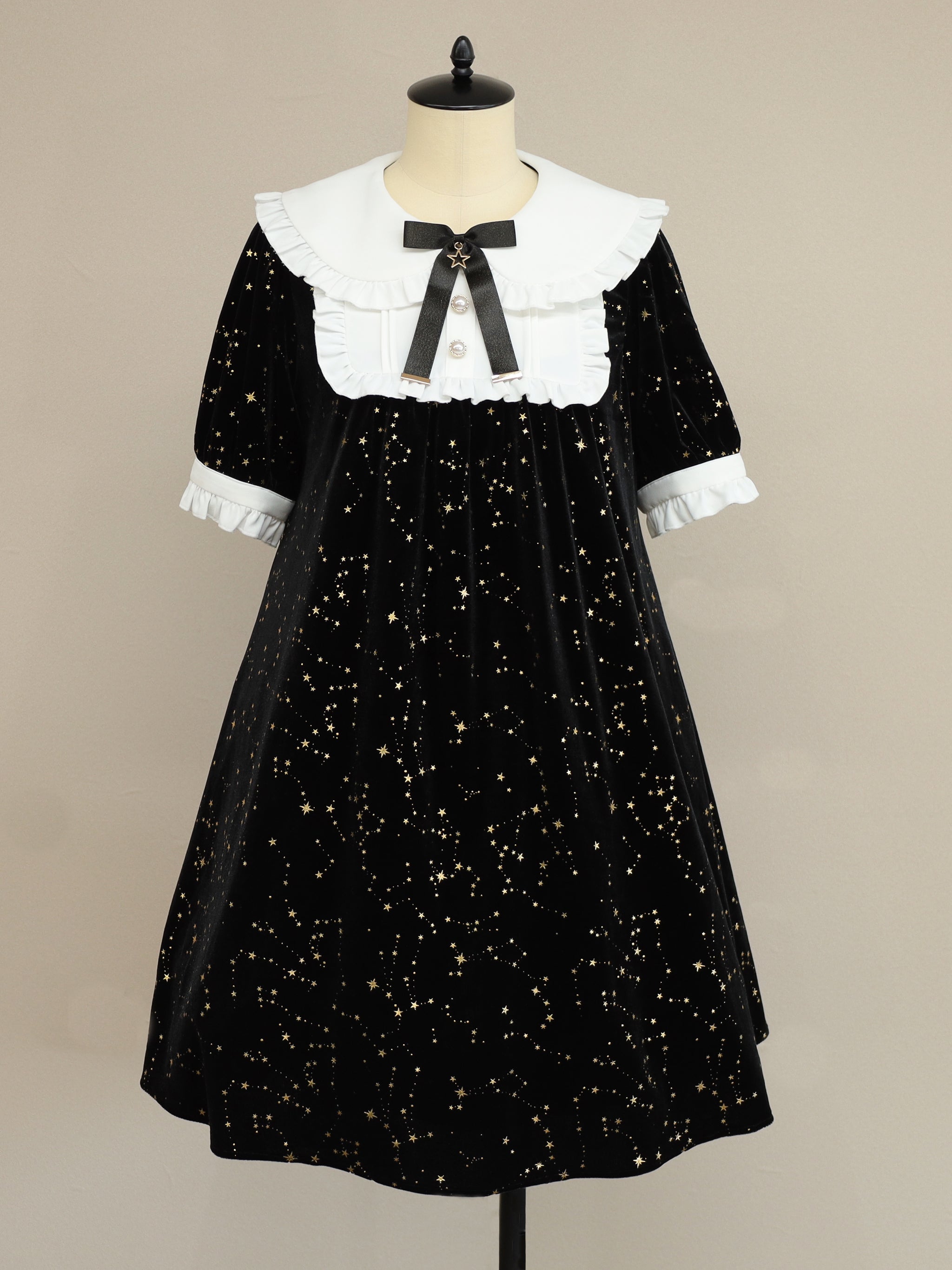 Twinkle Stellarium ベロアAラインワンピース ブラック(Black) FREE |Amavel(アマベル)公式サイト