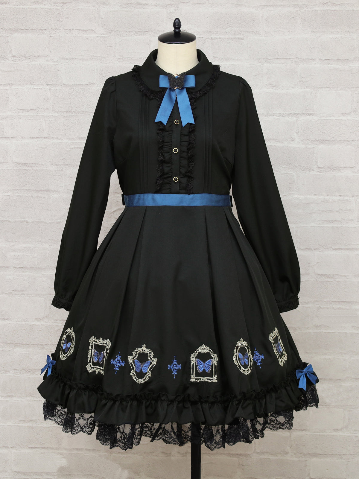 Phantom Butterfly フリルワンピース ブラック(Black) FREE |Amavel(アマベル)公式サイト