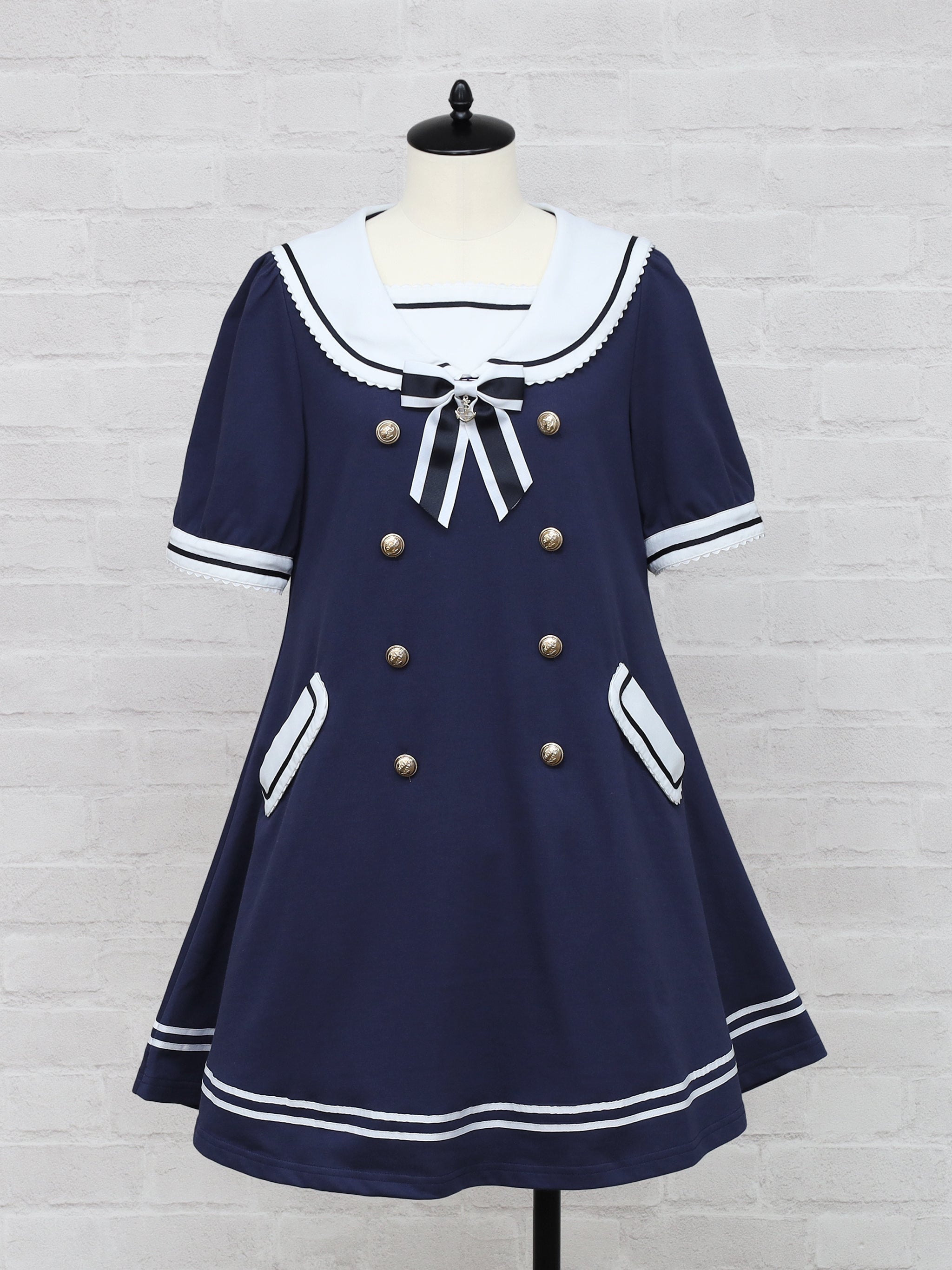 Marchen Marine Aラインワンピース ネイビー(Navy) FREE |Amavel(アマベル)公式サイト