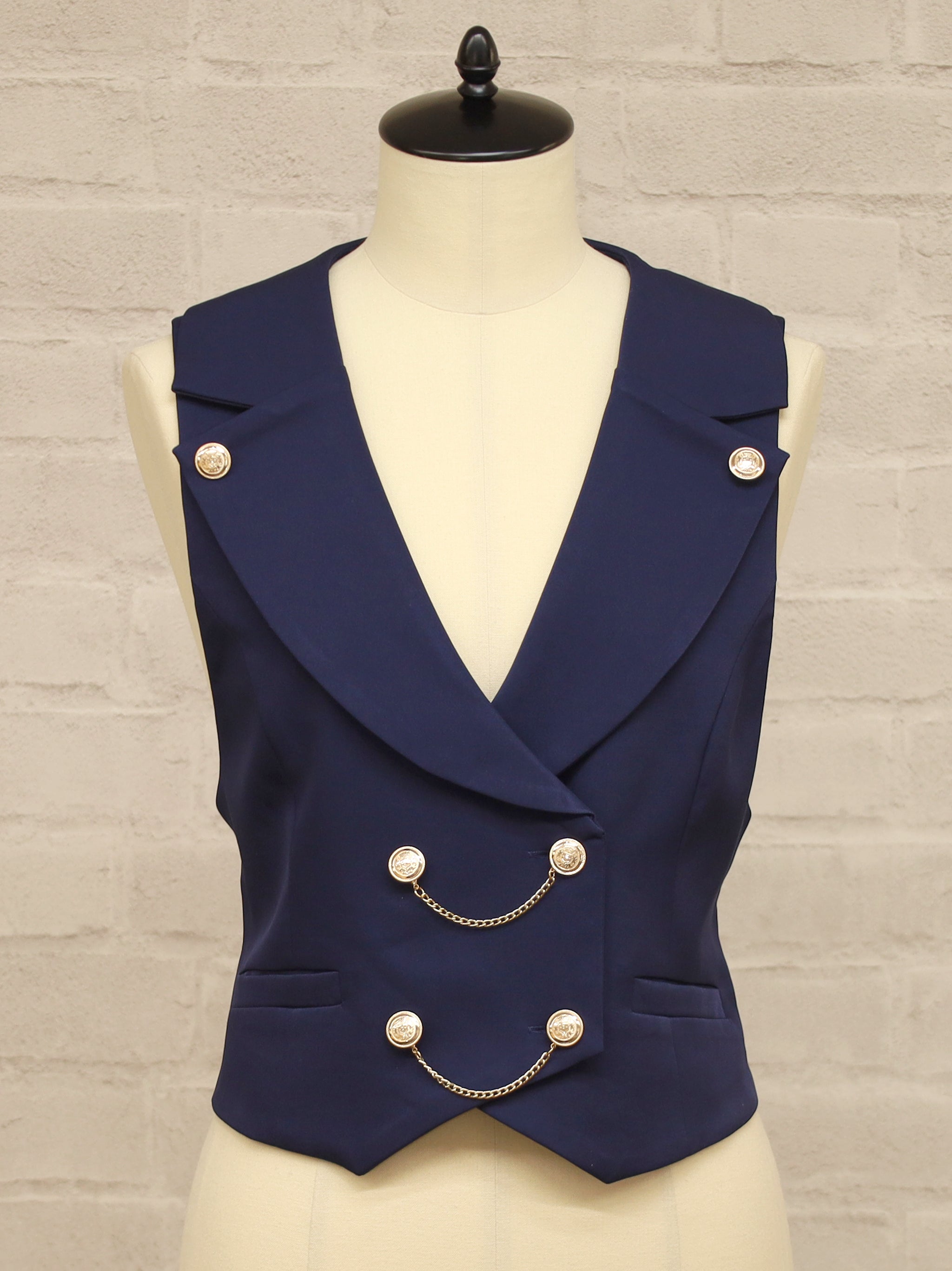 Stately Emblem ベスト ネイビー(Navy) FREE |Amavel(アマベル)公式サイト