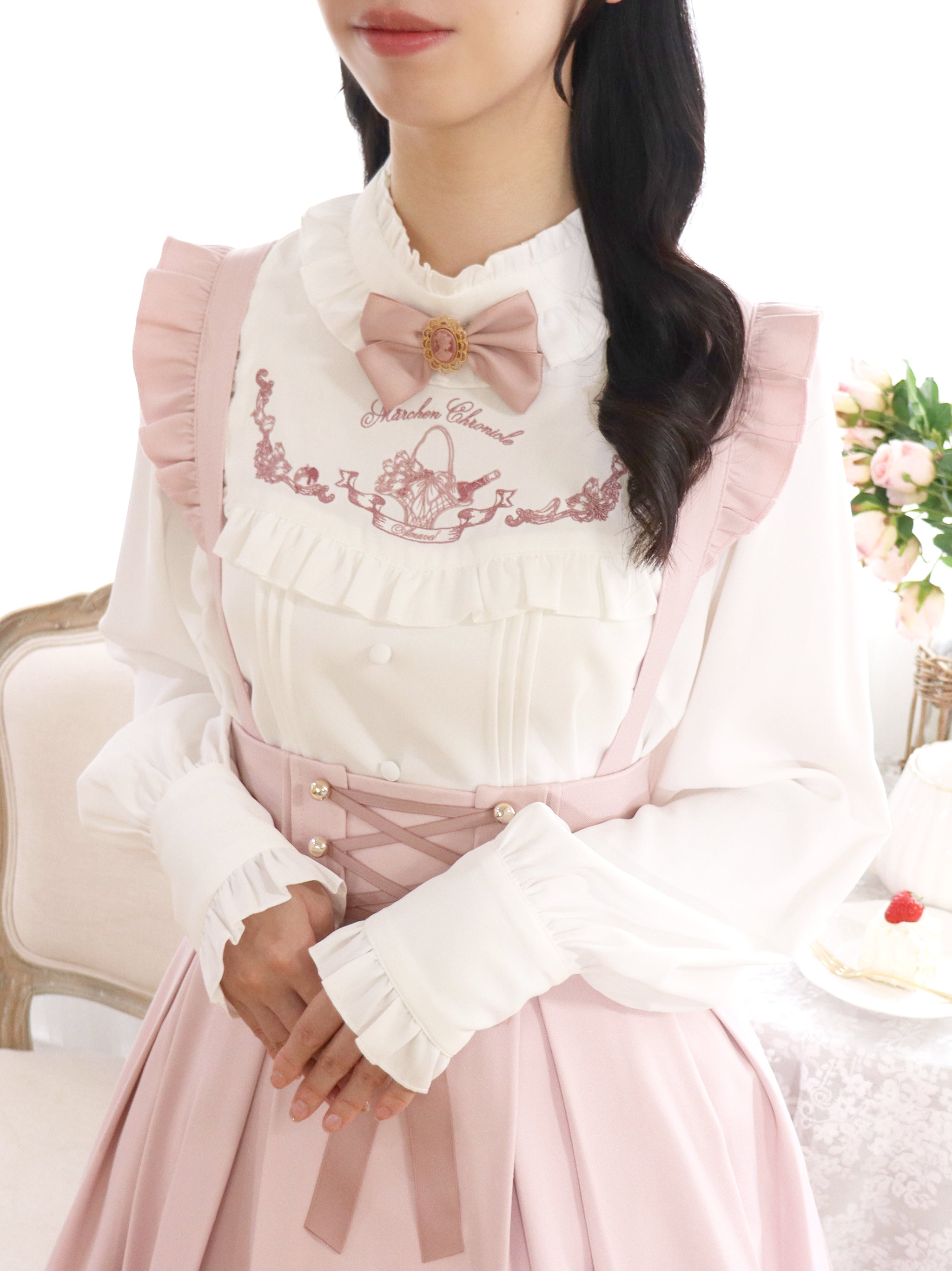 Romantic Märchen フリルブラウス ピンク(Pink) FREE |Amavel(アマベル)公式サイト