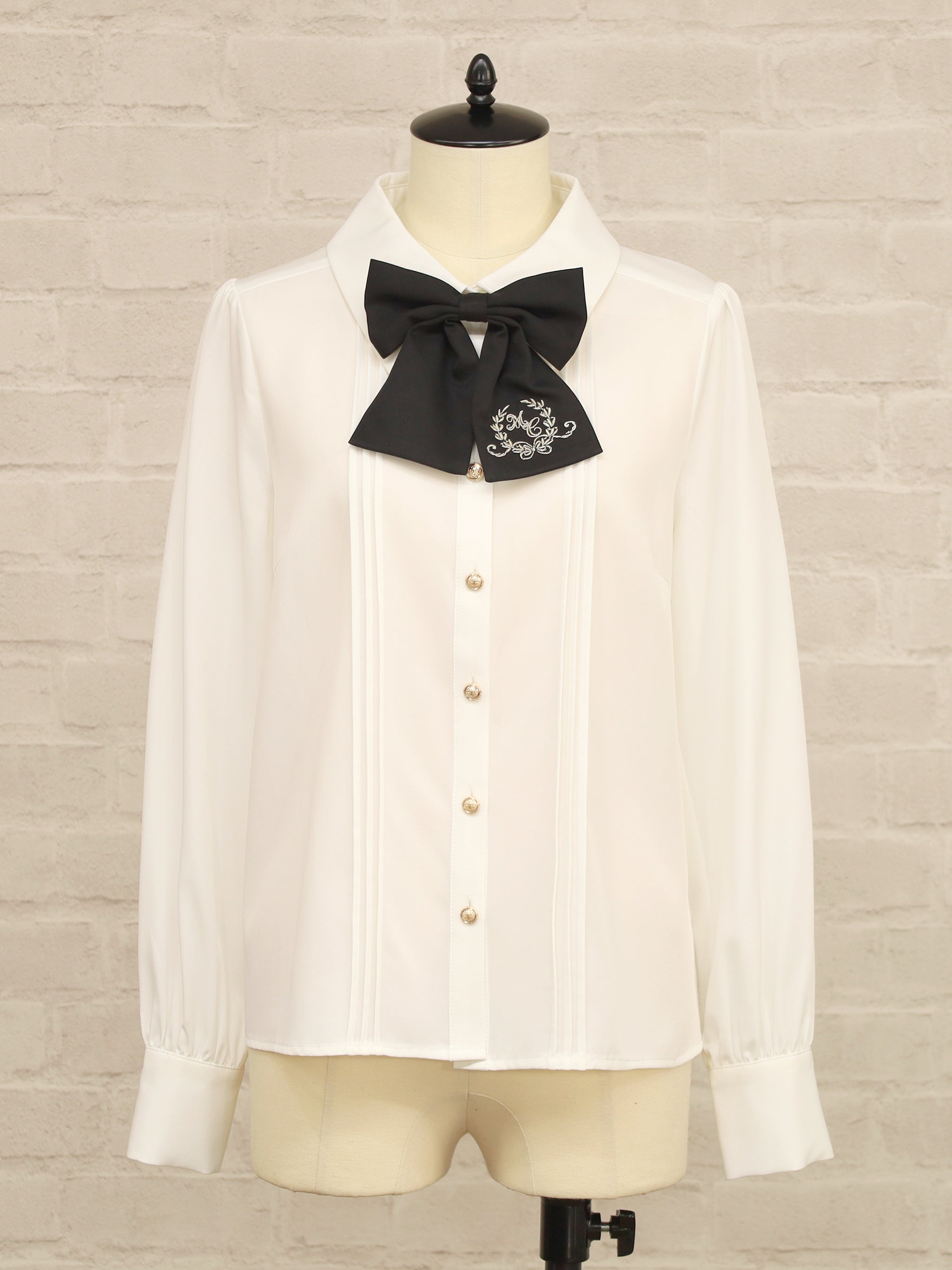 Academic Girly シャツブラウス ブラック(Black) FREE |Amavel(アマベル)公式サイト