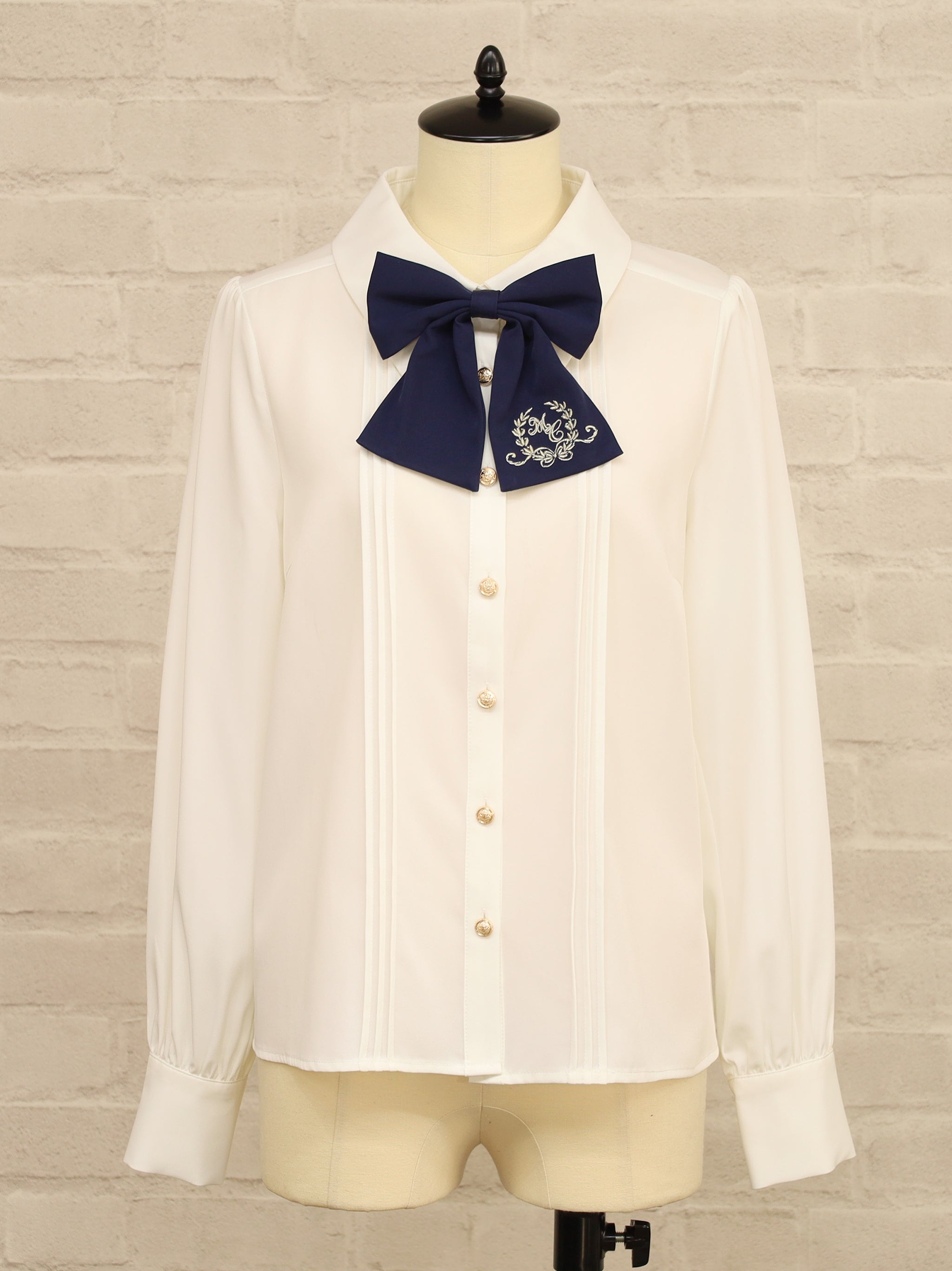 Academic Girly シャツブラウス ネイビー(Navy) FREE |Amavel(アマベル)公式サイト