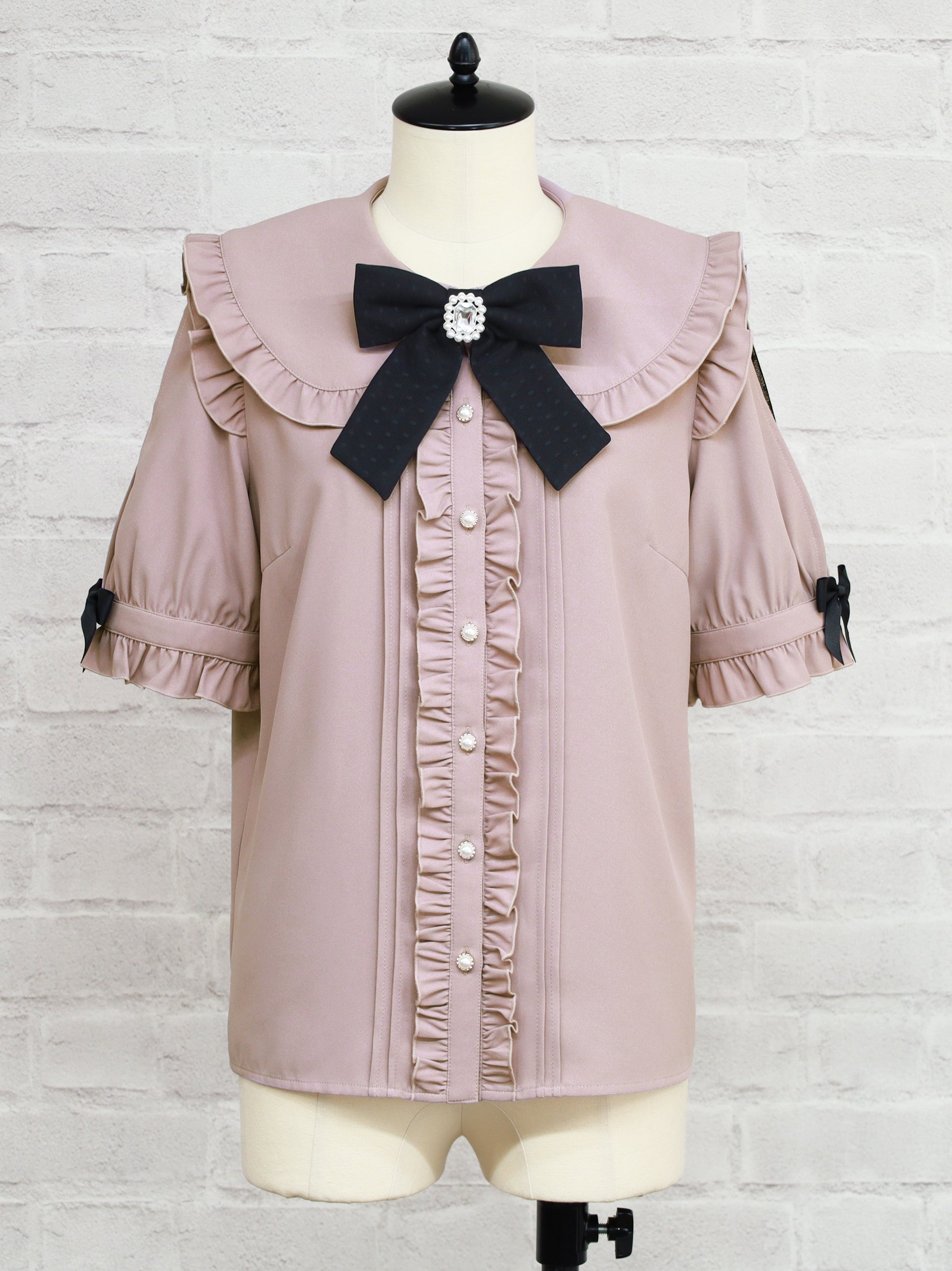 ドットチュールブラウス ピンク(Pink) FREE |Amavel(アマベル)公式サイト