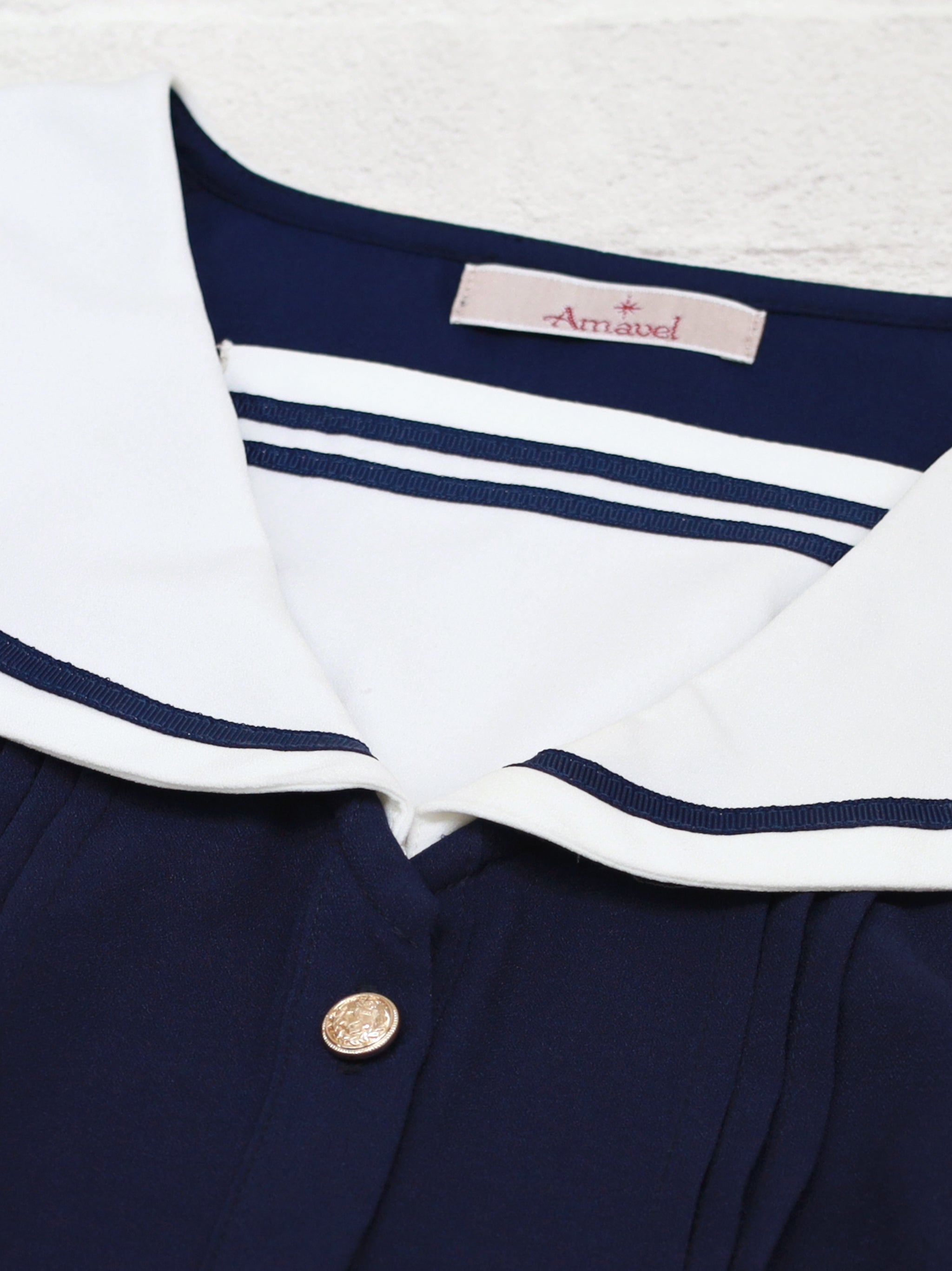 Marchen Marine 半袖セーラーブラウス |Amavel(アマベル)公式サイト