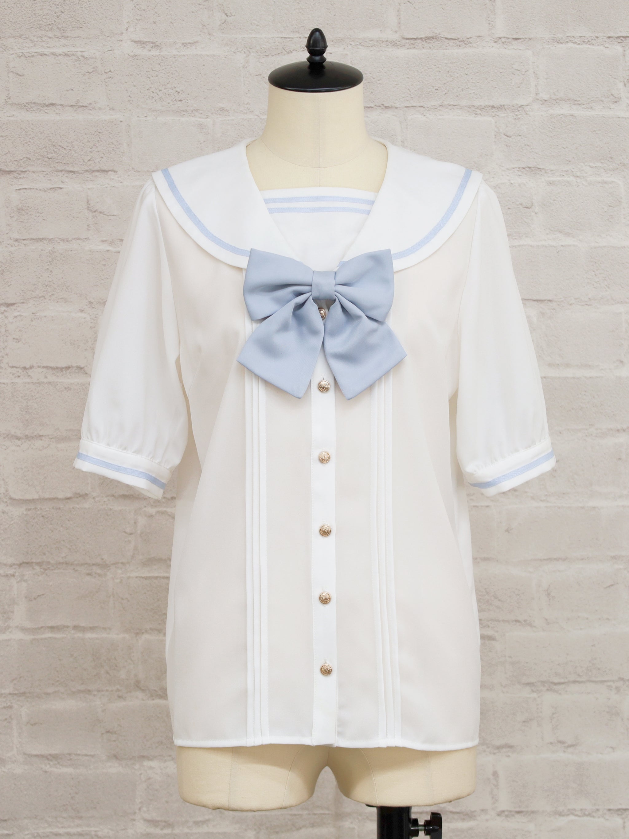 Marchen Marine 半袖セーラーブラウス サックス(SaxeBlue) FREE |Amavel(アマベル)公式サイト