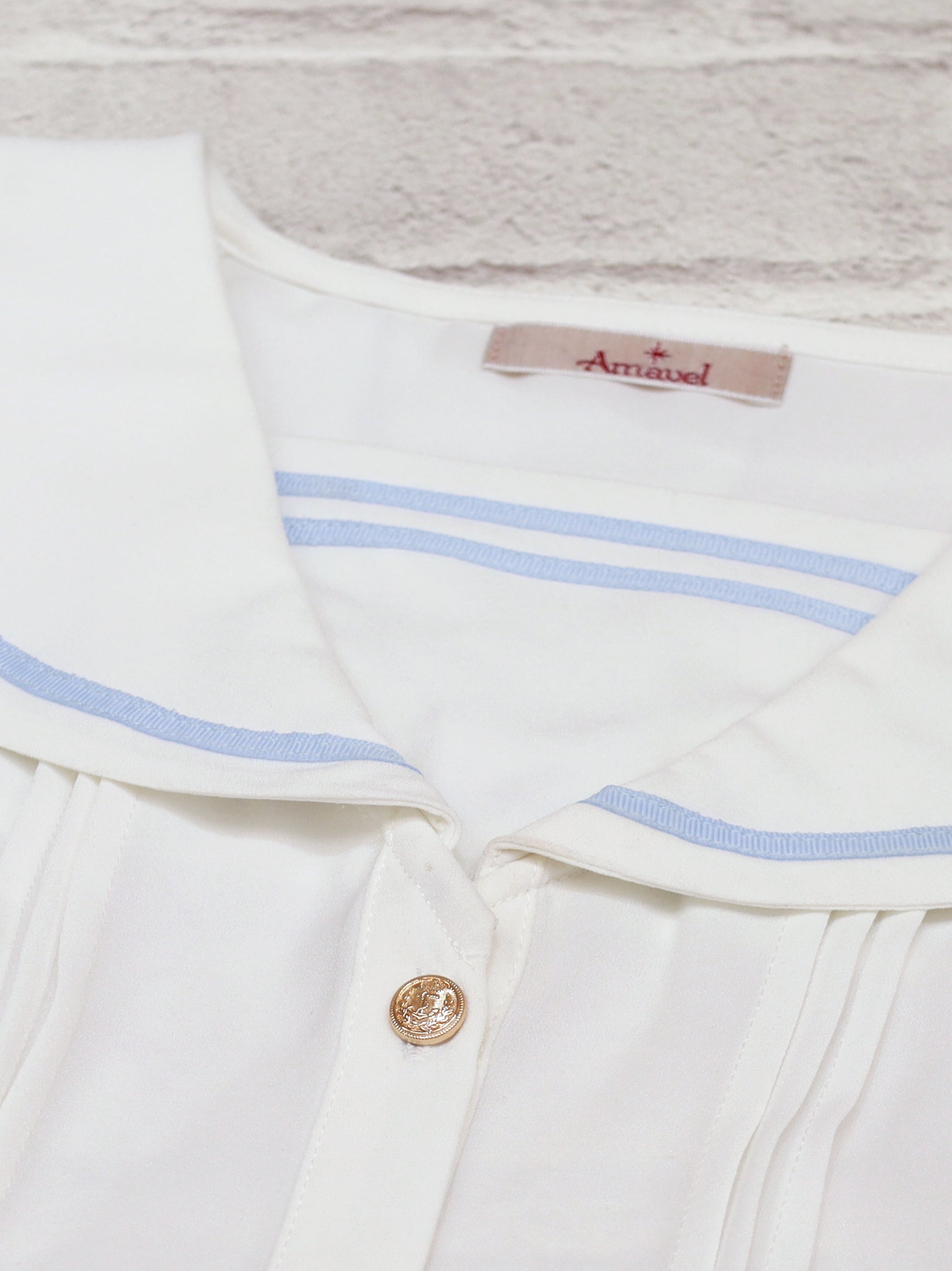 Marchen Marine 半袖セーラーブラウス |Amavel(アマベル)公式サイト