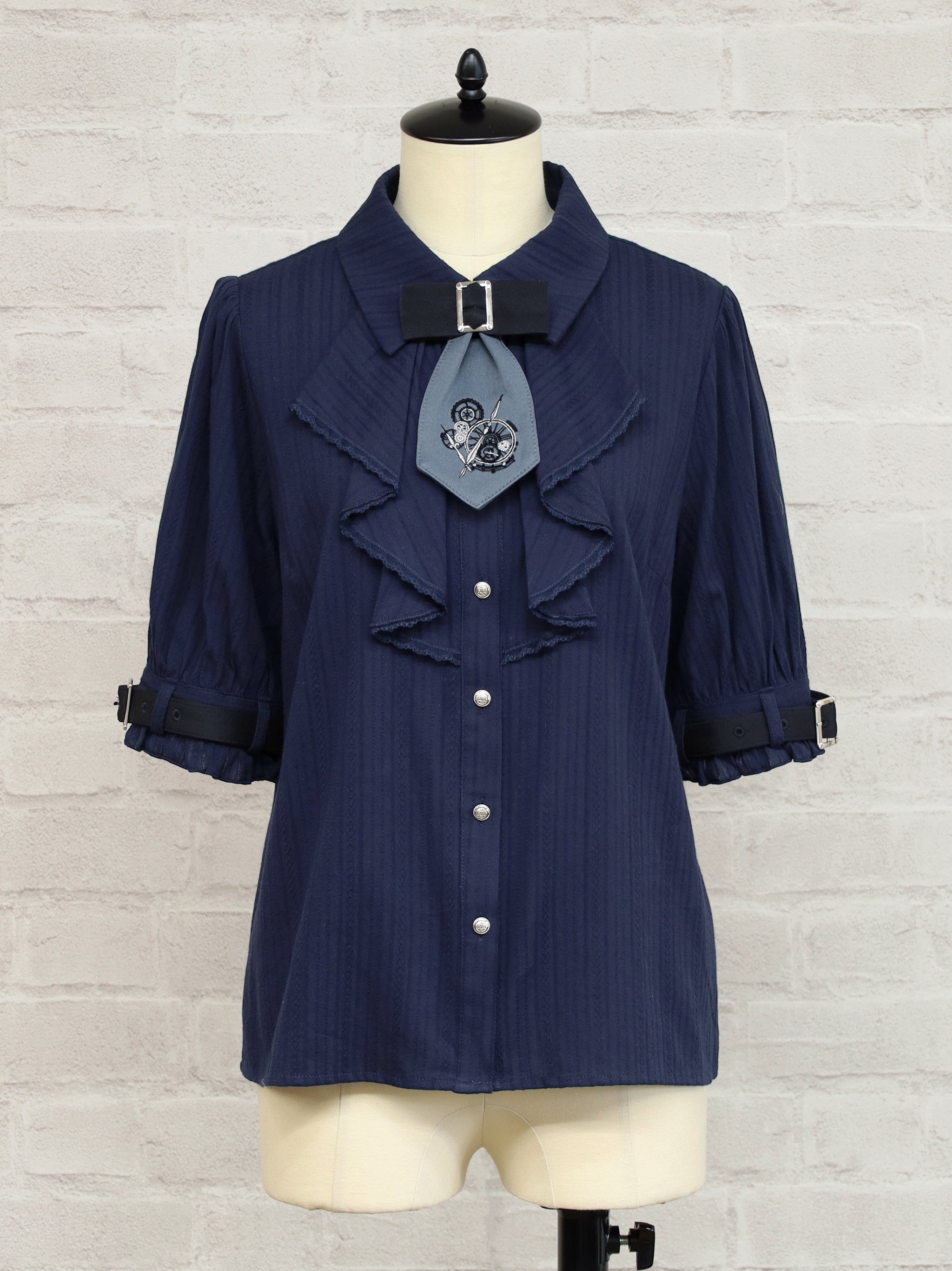 Clockwork Noir ラッフルブラウス ネイビー(Navy) FREE |Amavel(アマベル)公式サイト