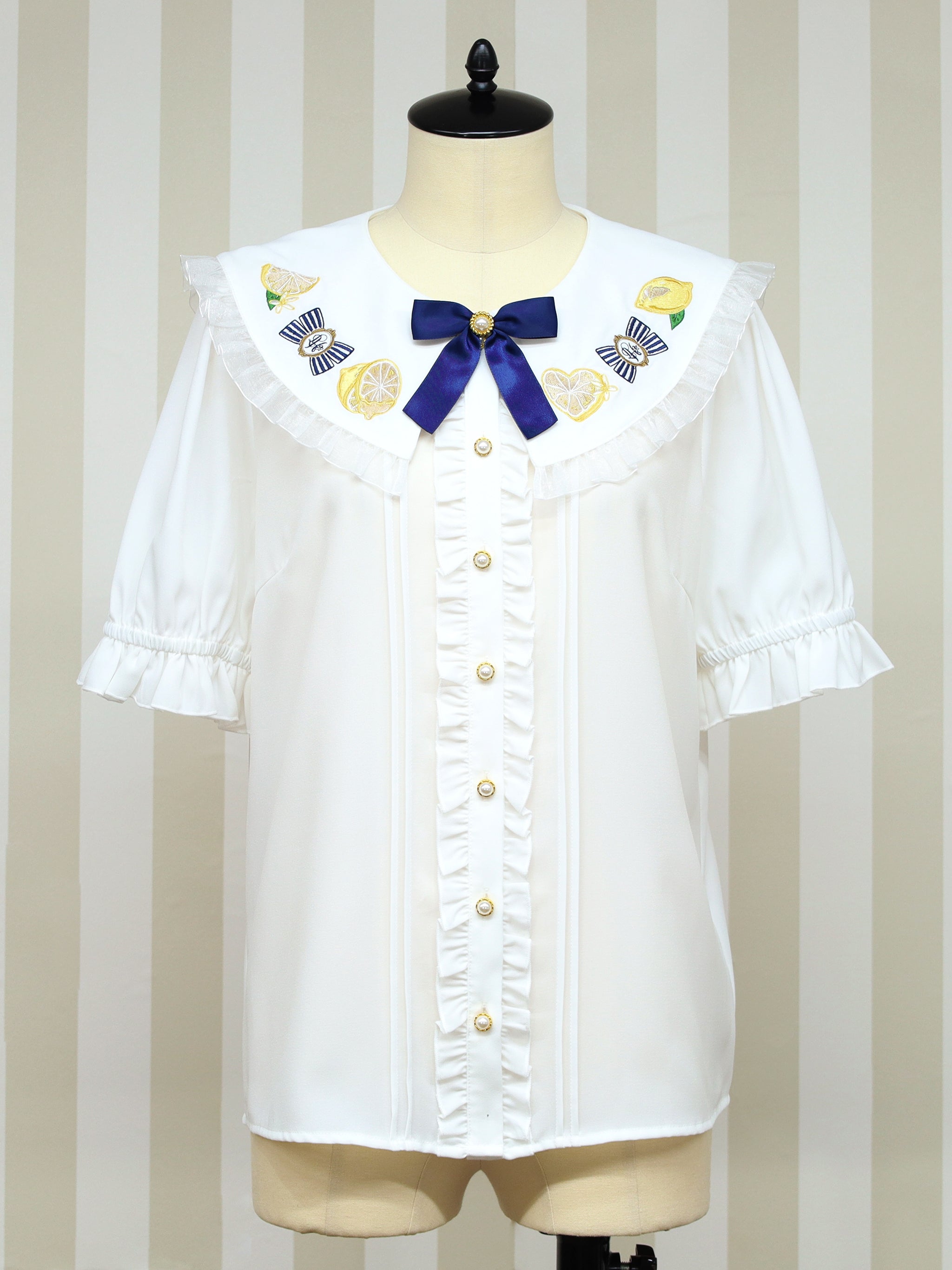 【メンバーズセール対象】Honey Lemon フリルブラウス ネイビー(Navy) FREE |Amavel(アマベル)公式サイト