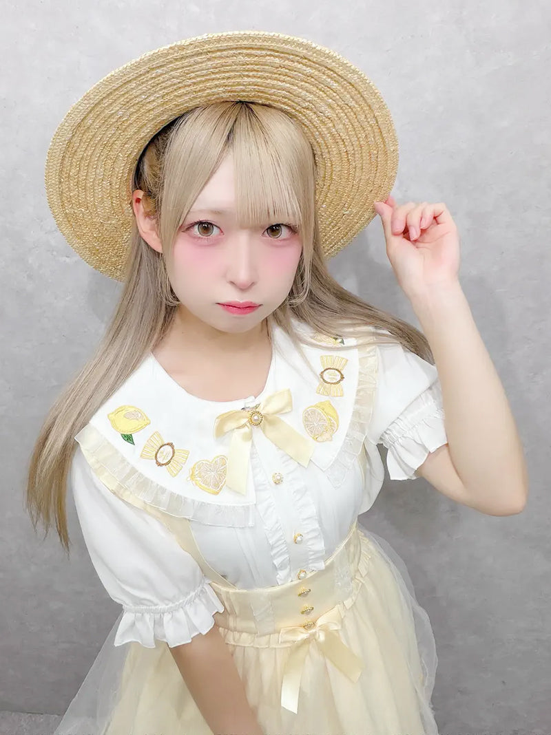 アマベル ジャンスカ ブラウス セット イエロー Honey Lemon フリルブラウス – Amavel（アマベル）公式サイト