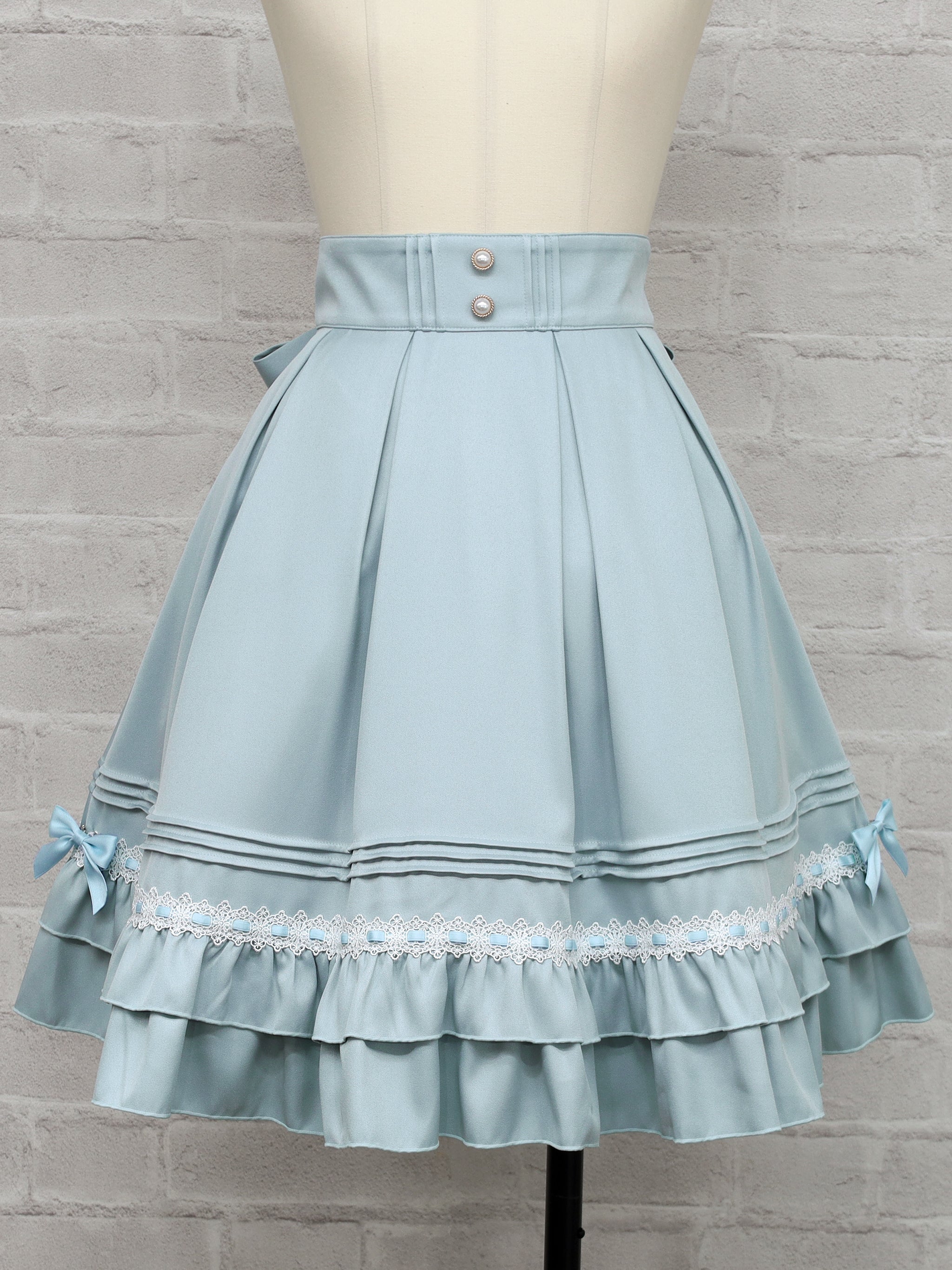 Chērie Lace フリルスカート サックス(SaxeBlue) FREE |Amavel(アマベル)公式サイト