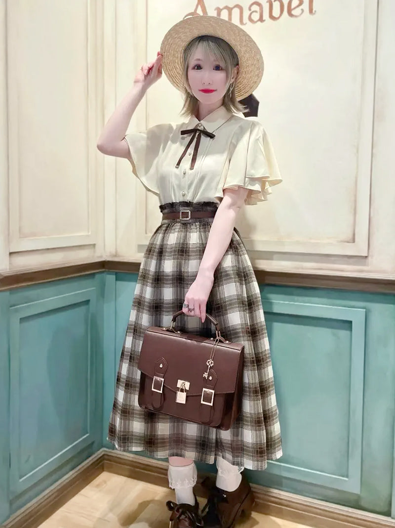 シアーチェックスカート