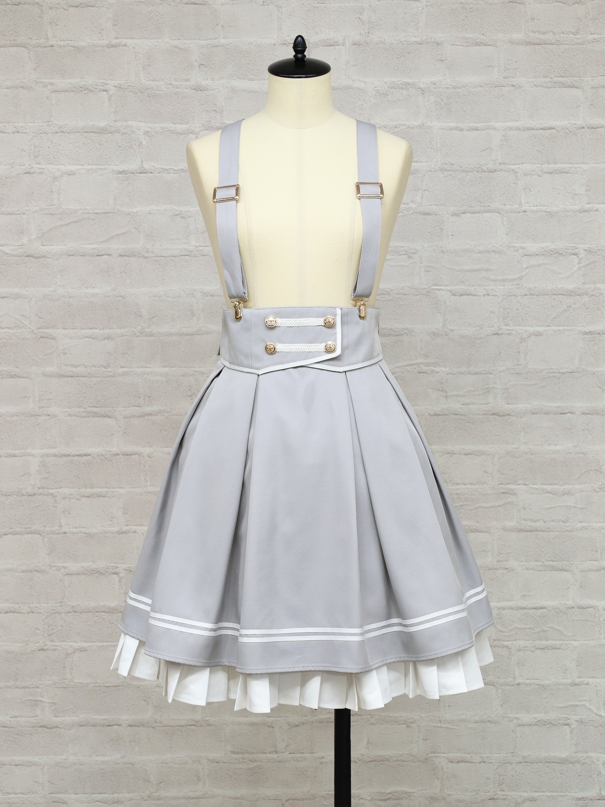 Royal Emblem 裾プリーツスカート グレー(Gray) FREE |Amavel(アマベル)公式サイト